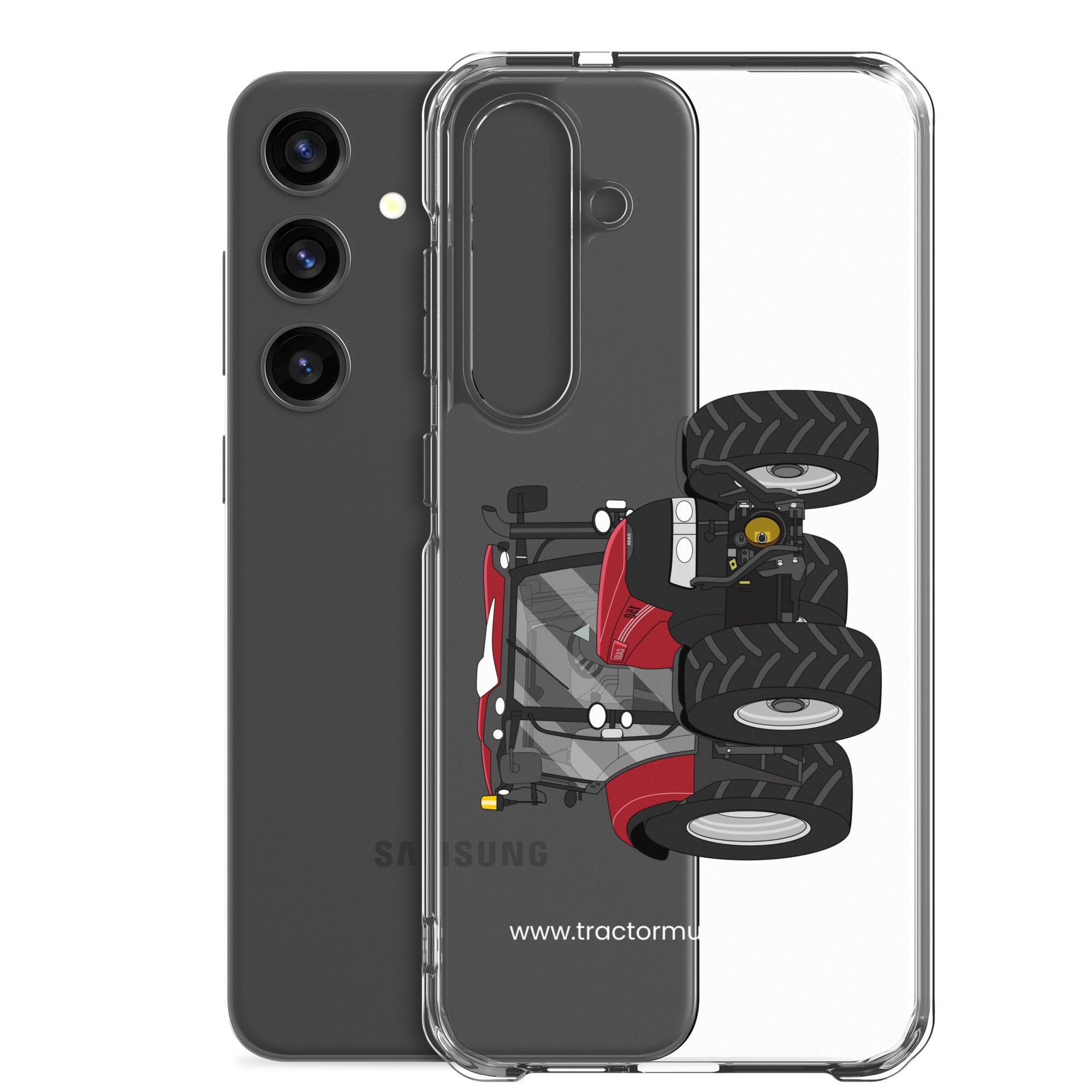 The Tractors Mugs Store Case IH Maxxum 150 Activedrive 8 Clear Case for SamsungĀ® Quality Farmers Merch
