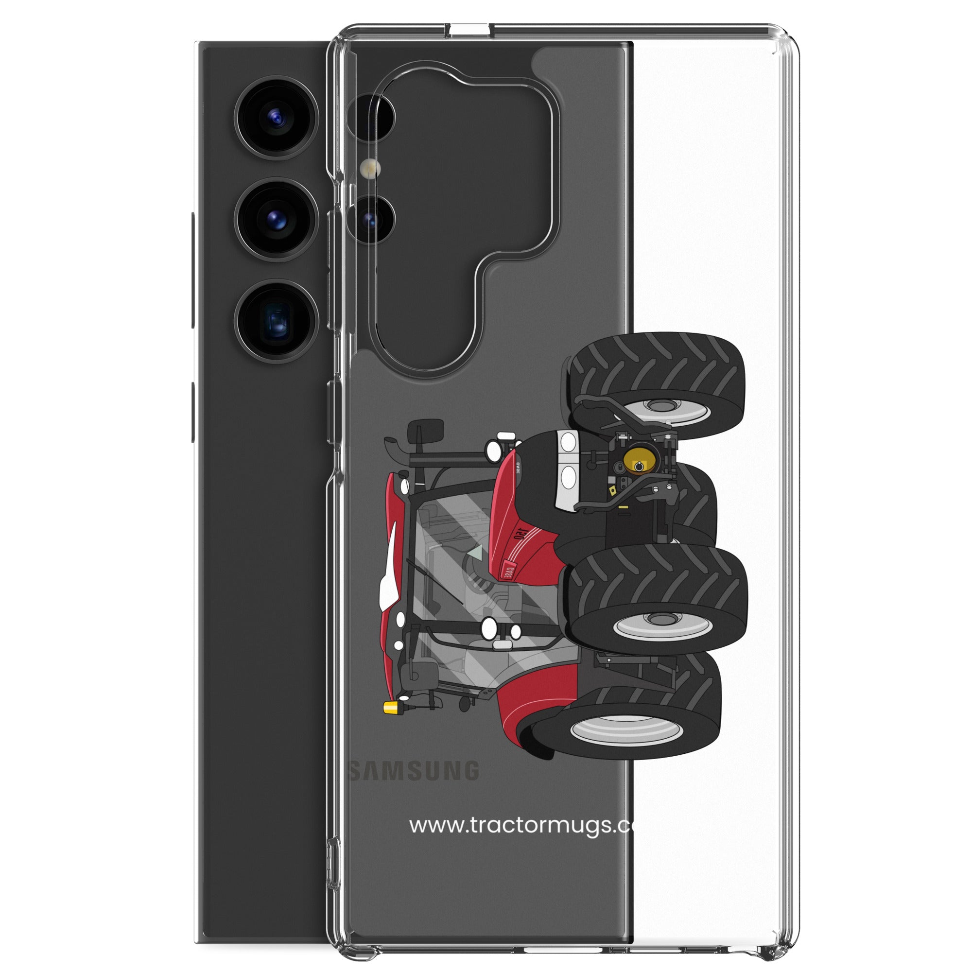 The Tractors Mugs Store Case IH Maxxum 150 Activedrive 8 Clear Case for SamsungĀ® Quality Farmers Merch