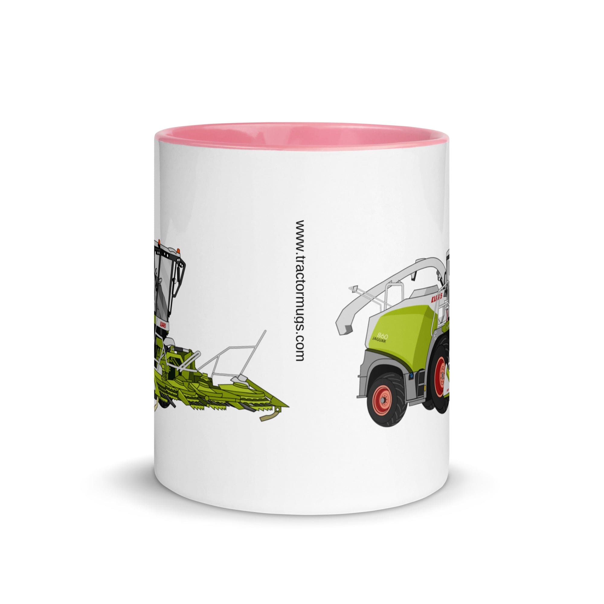 The Tractors Mugs Store Class Jaguar 860 Forage Harvester Mug with Color Inside Quality Farmers Merch