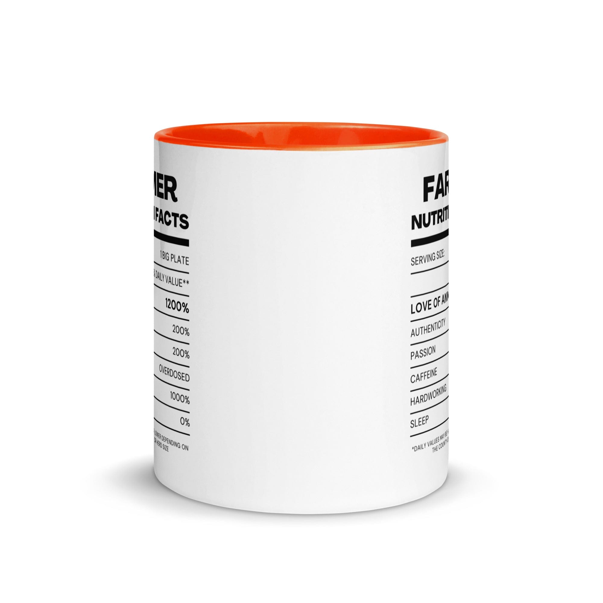 The Tractors Mugs Store Farmers Nutrition Mug with Color Inside Quality Farmers Merch