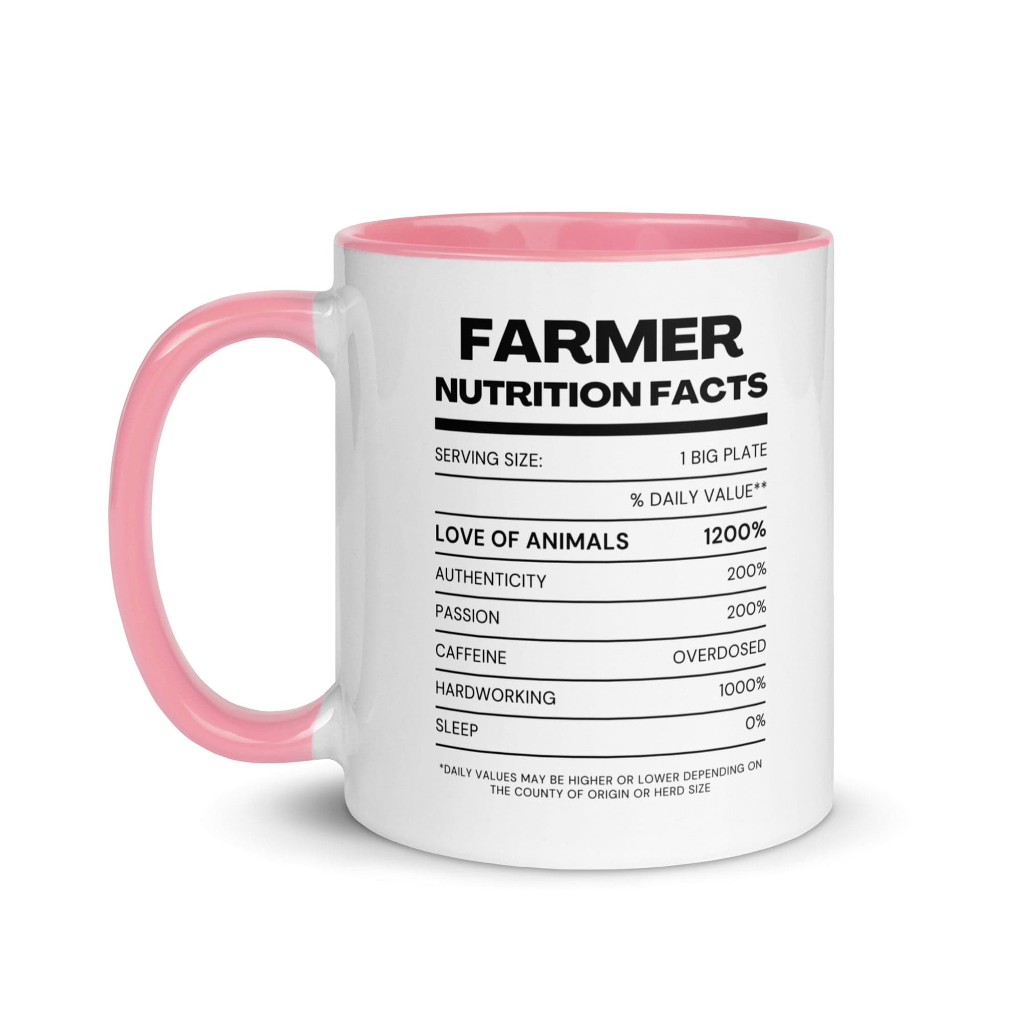 The Tractors Mugs Store Farmers Nutrition Mug with Color Inside Quality Farmers Merch