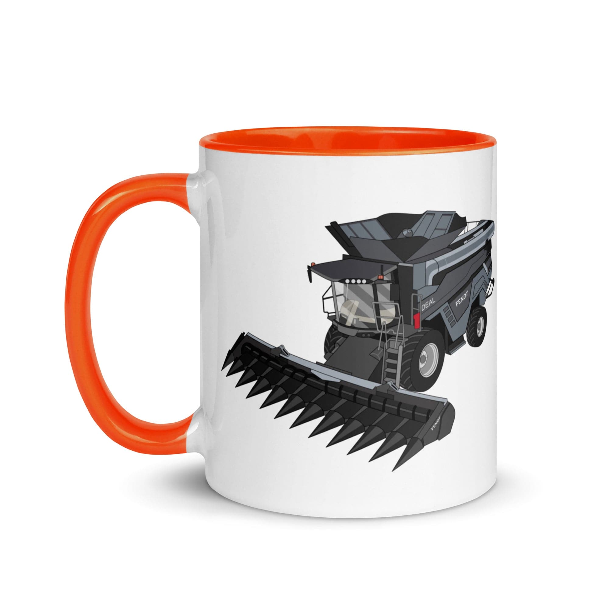 The Tractors Mugs Store Fendt 9T Ideal Combine Harvester Mug with Color Inside Quality Farmers Merch