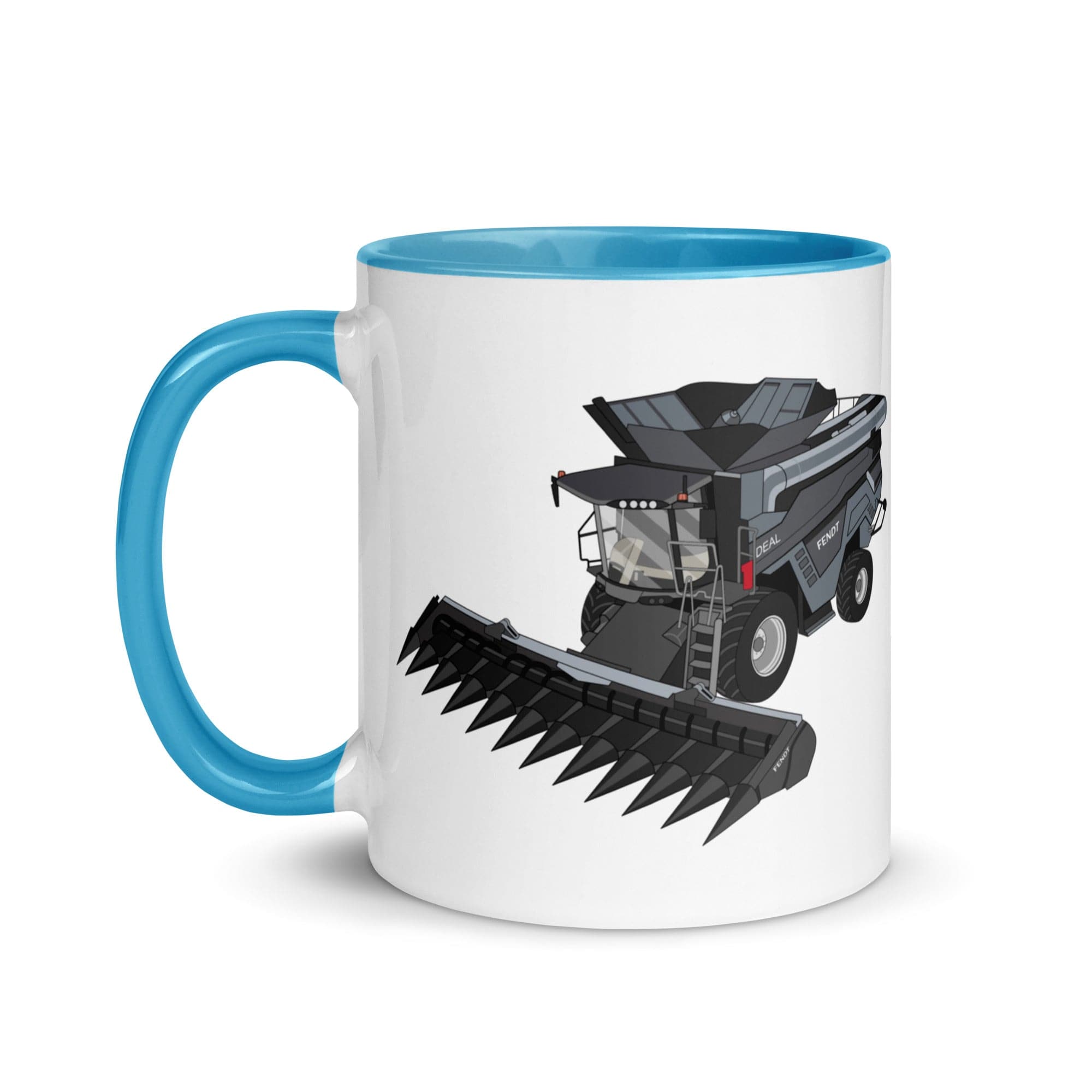 The Tractors Mugs Store Fendt 9T Ideal Combine Harvester Mug with Color Inside Quality Farmers Merch