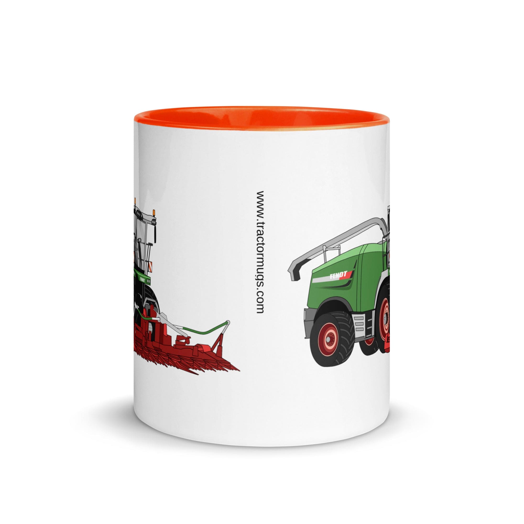 The Tractors Mugs Store Fendt Katana 85 Forage Harvester Mug with Color Inside Quality Farmers Merch