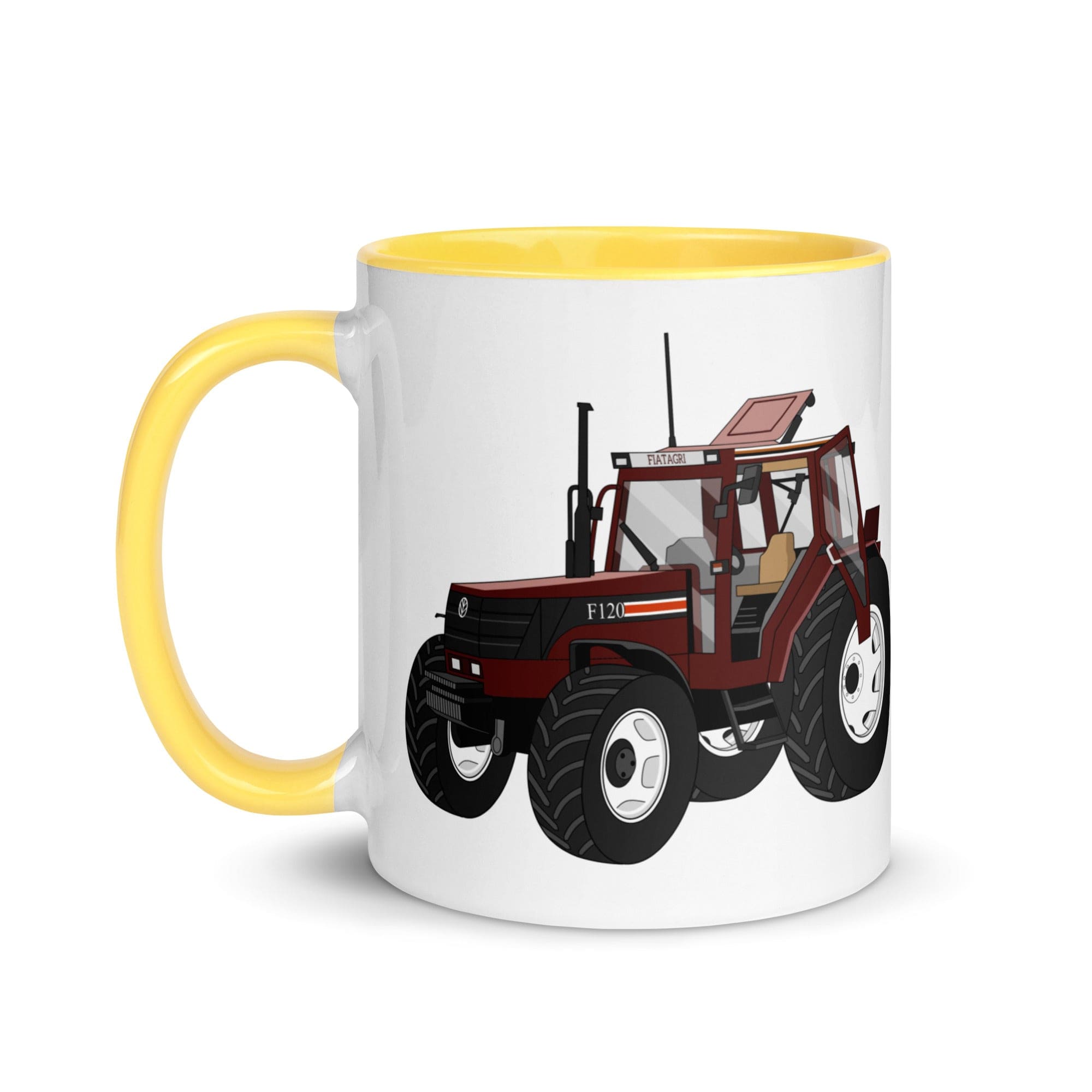 The Tractors Mugs Store Fiat F120 Winner Mug with Color Inside Quality Farmers Merch