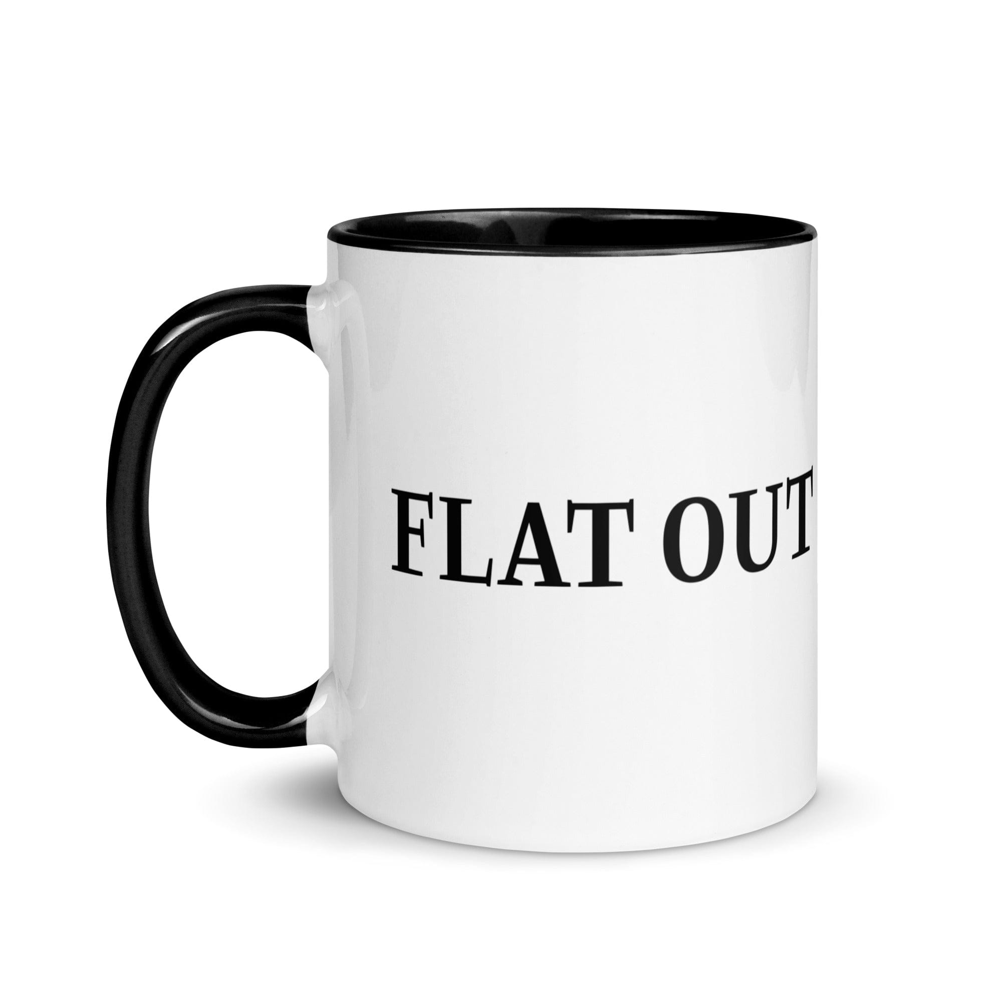 The Tractors Mugs Store Flat Out Mug with Color Inside Quality Farmers Merch