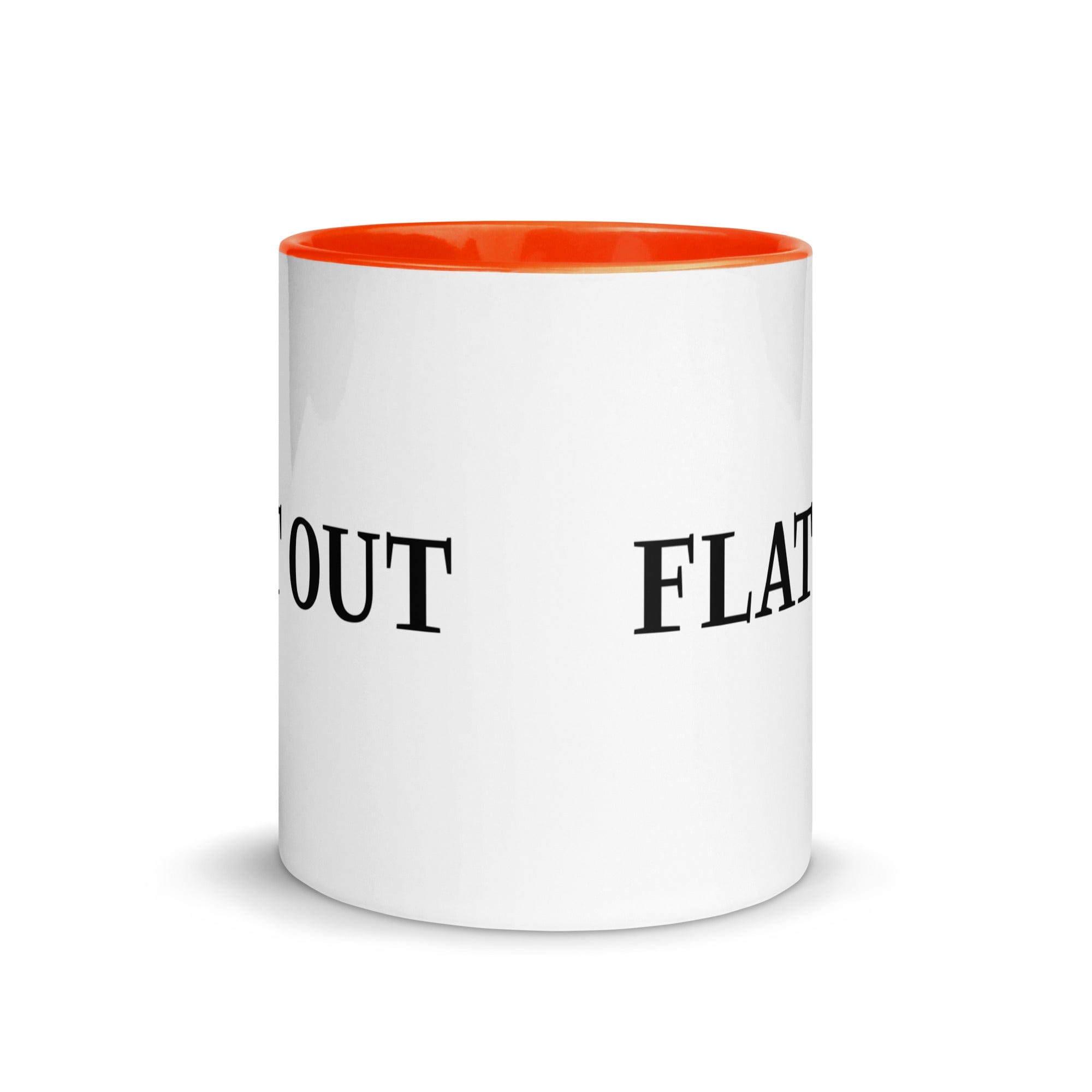 The Tractors Mugs Store Flat Out Mug with Color Inside Quality Farmers Merch