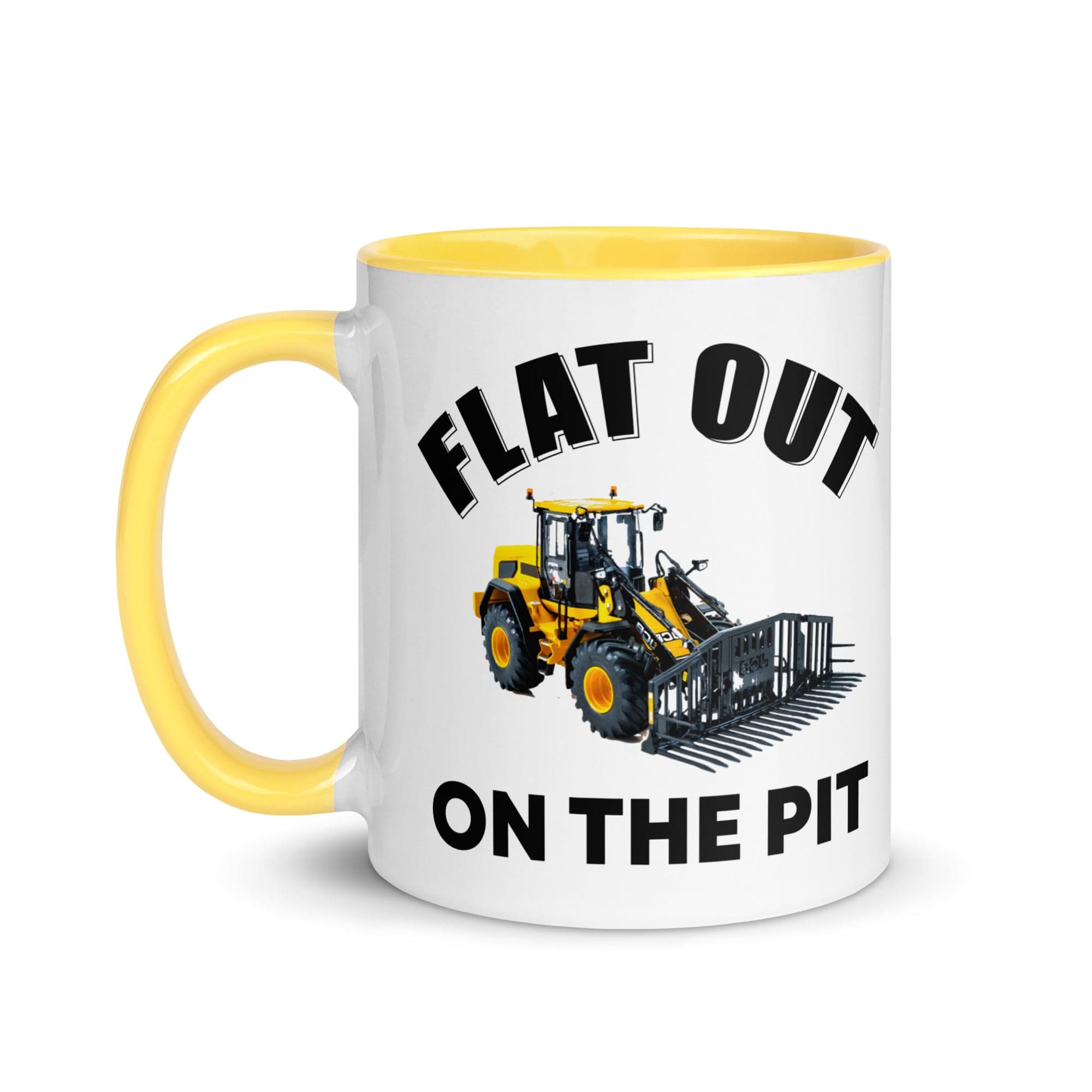 The Tractors Mugs Store Flat out on the Pit Mug with Color Inside Quality Farmers Merch