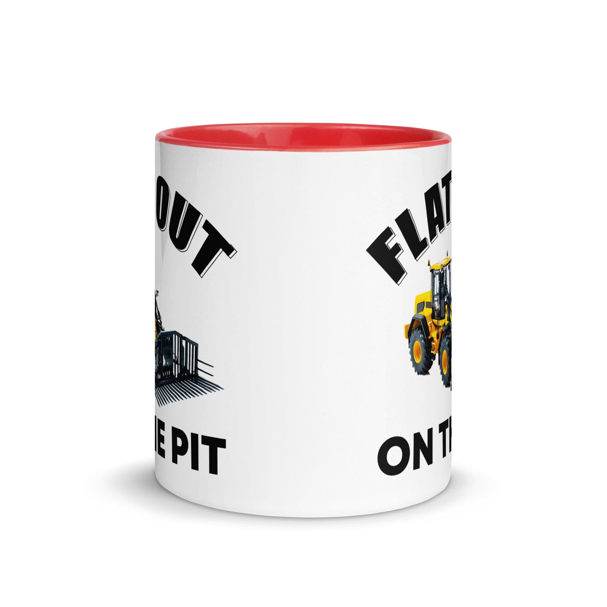 The Tractors Mugs Store Flat out on the Pit Mug with Color Inside Quality Farmers Merch