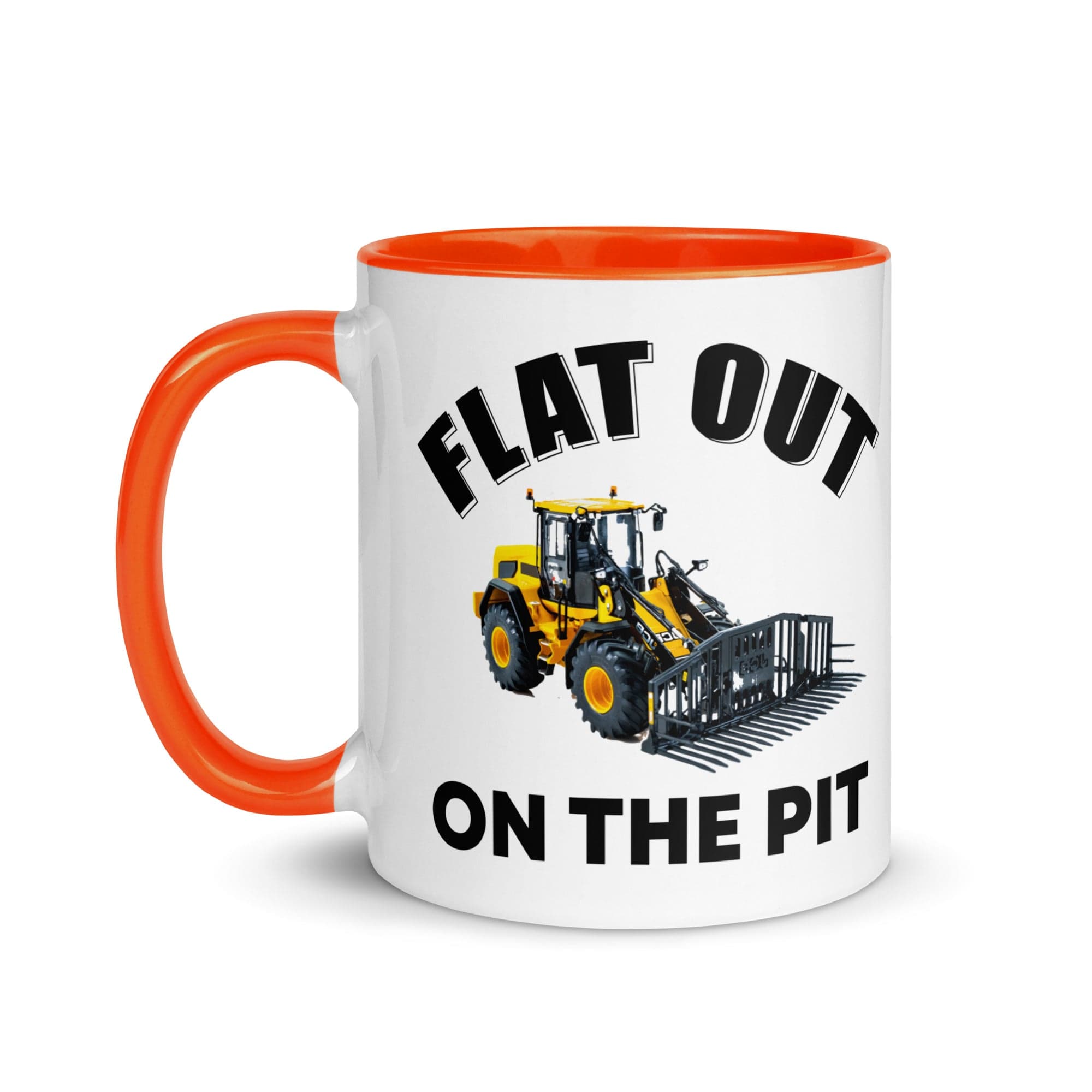 The Tractors Mugs Store Flat out on the Pit Mug with Color Inside Quality Farmers Merch