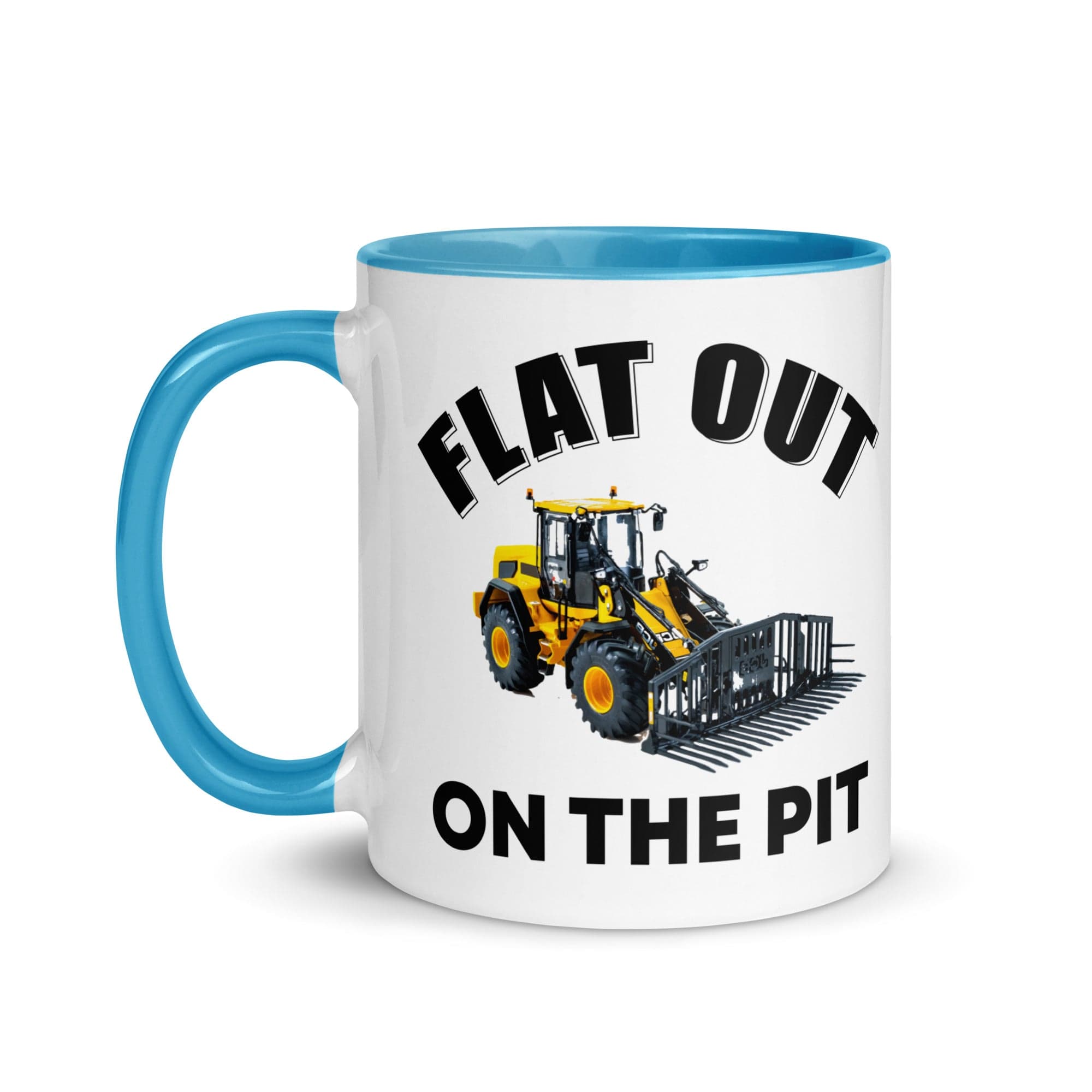 The Tractors Mugs Store Flat out on the Pit Mug with Color Inside Quality Farmers Merch