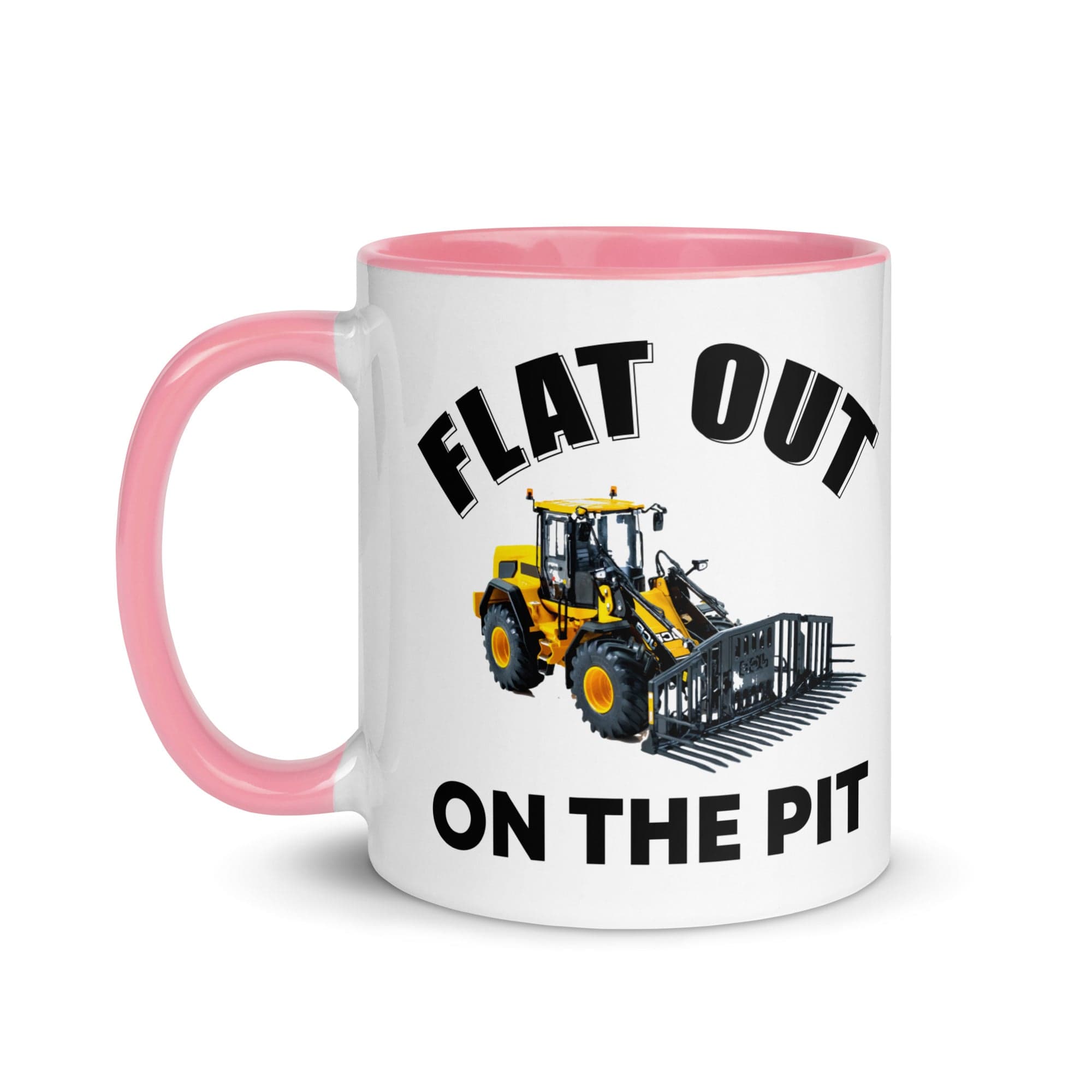 The Tractors Mugs Store Flat out on the Pit Mug with Color Inside Quality Farmers Merch