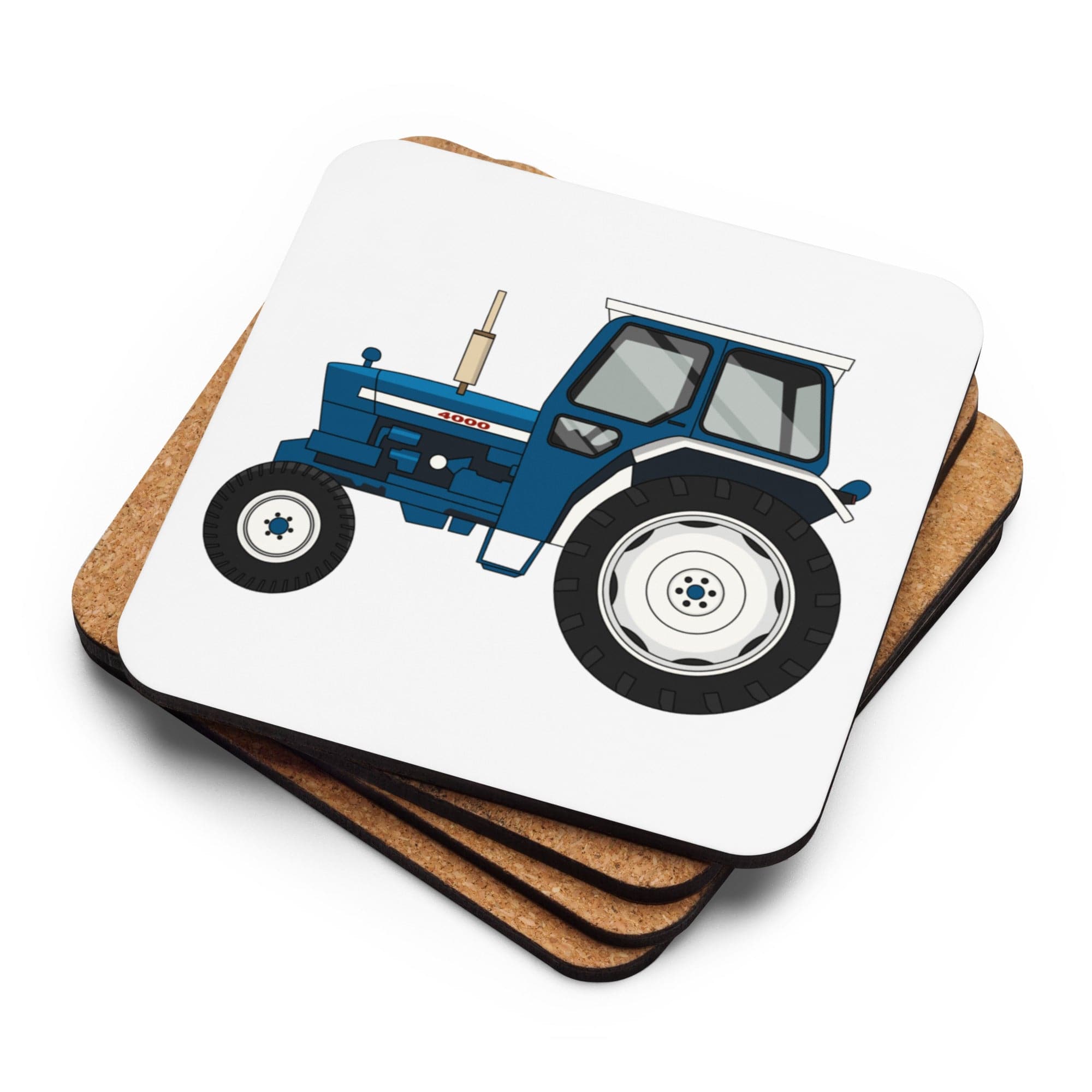 The Tractors Mugs Store Ford 4000 Cork-back coaster Quality Farmers Merch