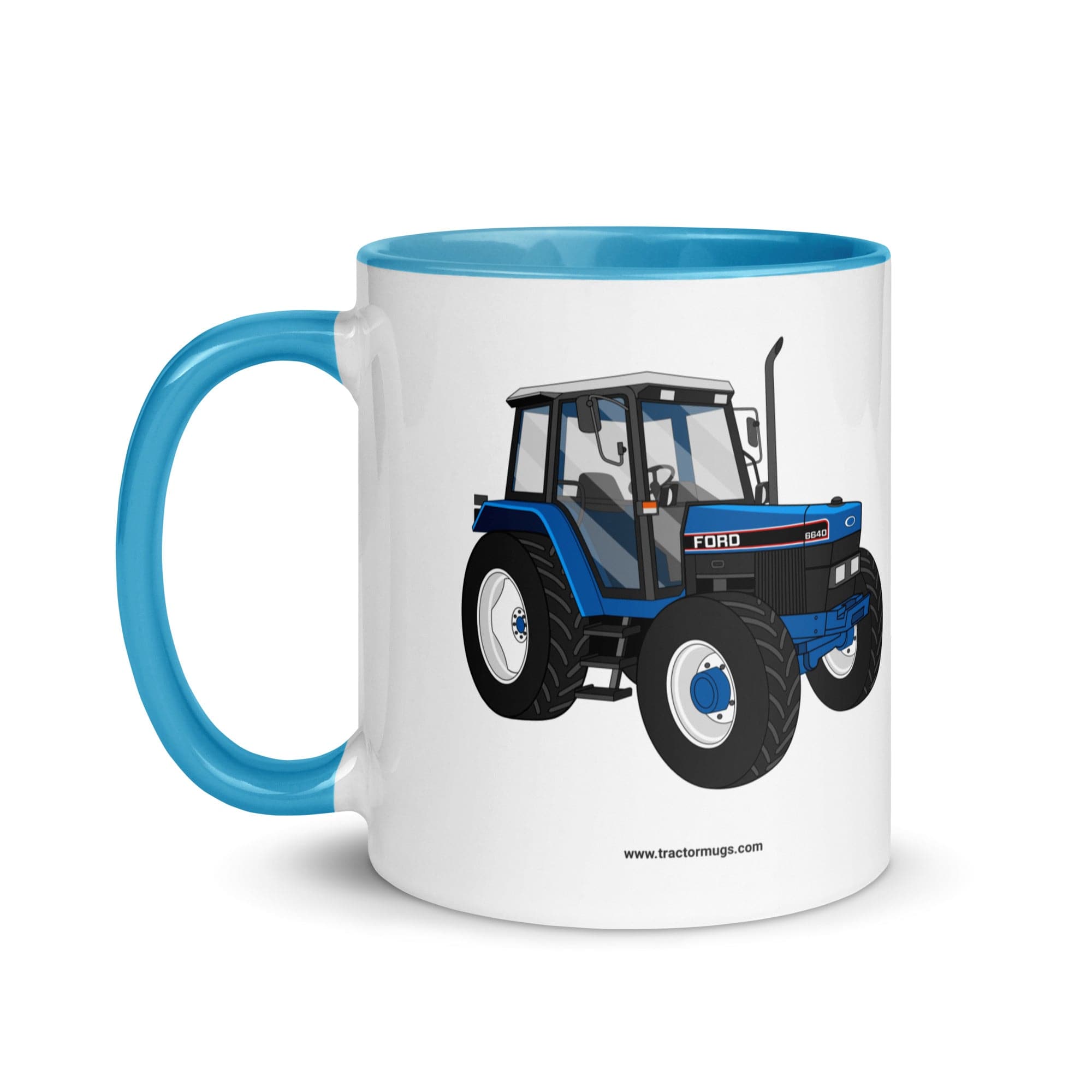The Tractors Mugs Store Ford 6640 SE 4WD | Mug with Color Inside Quality Farmers Merch