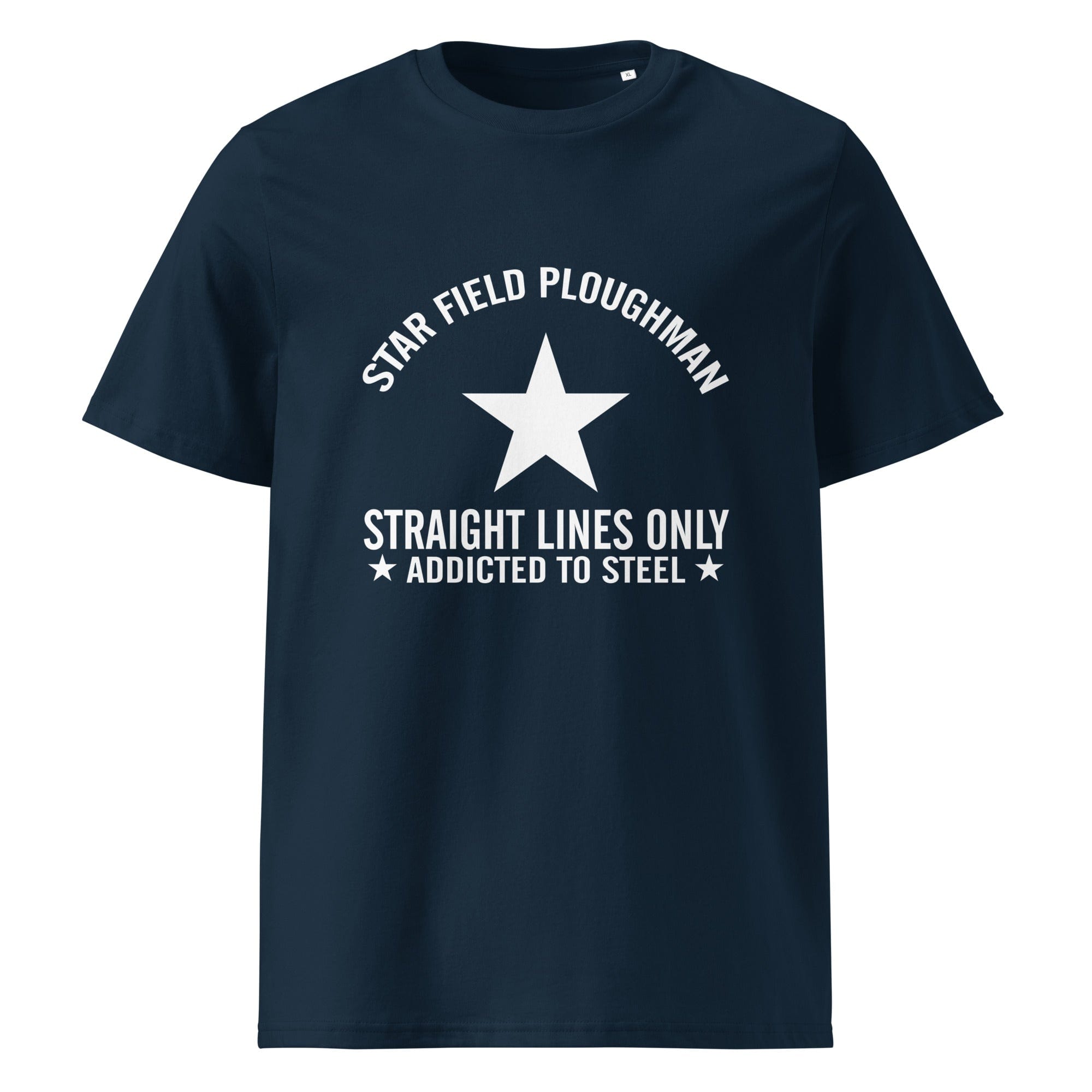The Tractors Mugs Store French Navy / S Star Field Ploughman Unisex organic cotton t-shirt Quality Farmers Merch