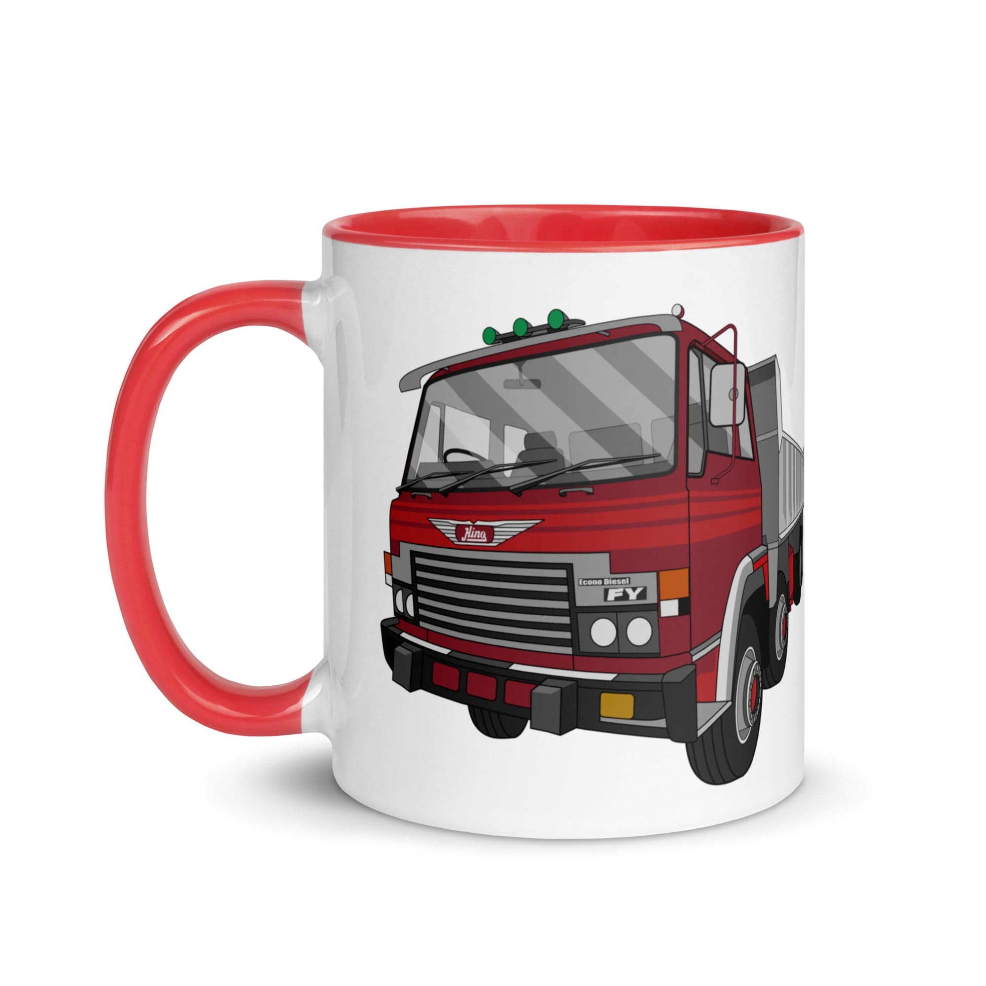 The Tractors Mugs Store Hino FY Tipper Mug with Color Inside Quality Farmers Merch