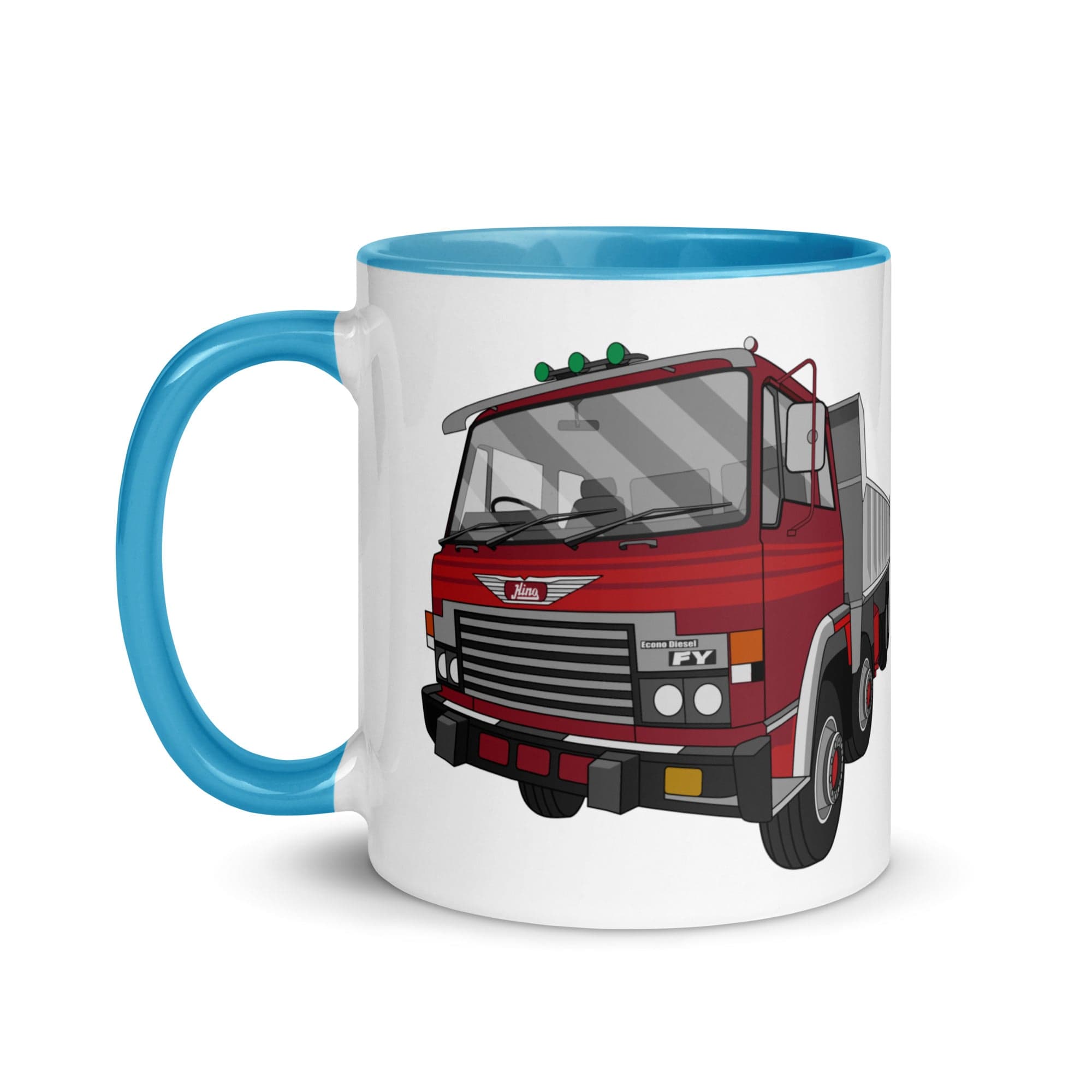 The Tractors Mugs Store Hino FY Tipper Mug with Color Inside Quality Farmers Merch