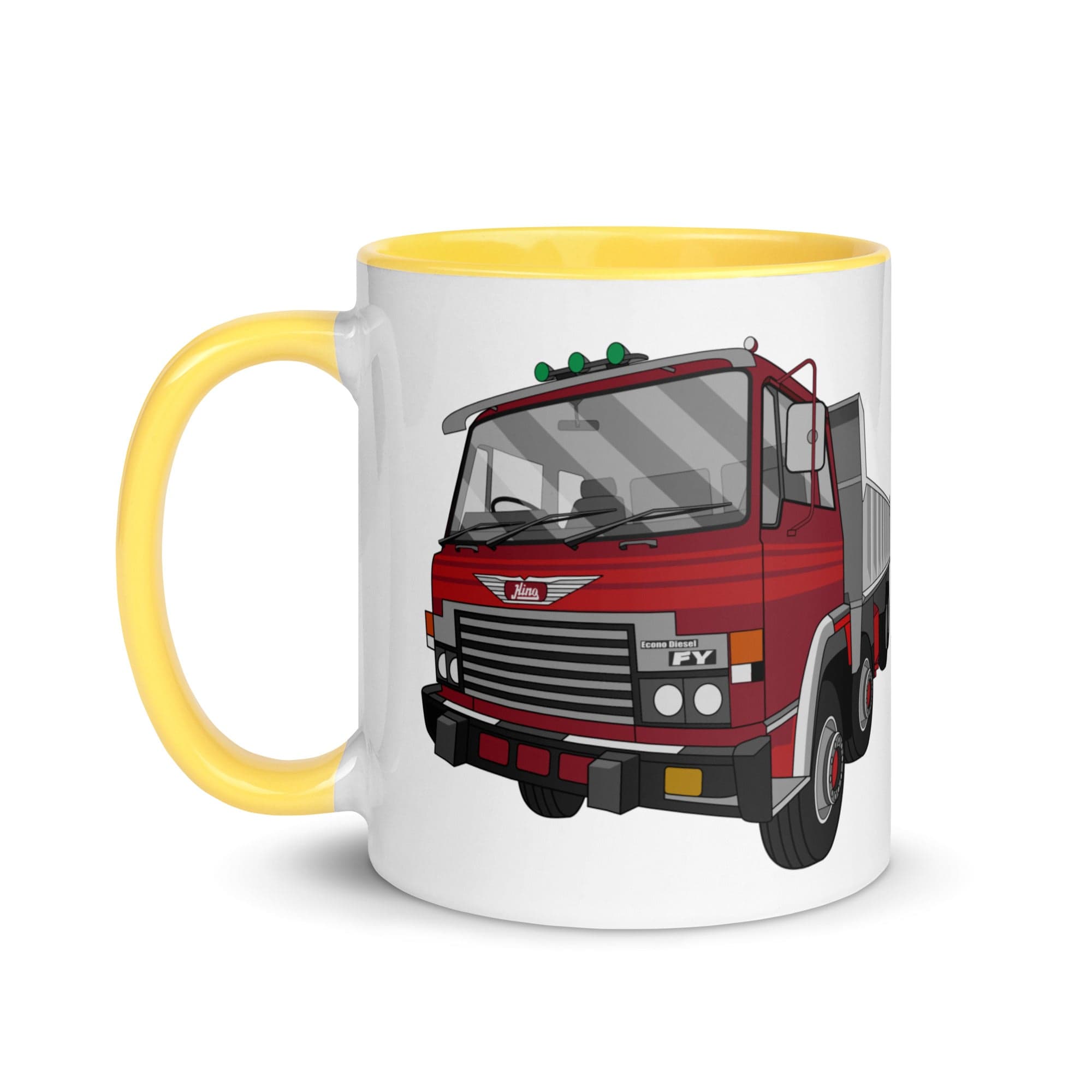 The Tractors Mugs Store Hino FY Tipper Mug with Color Inside Quality Farmers Merch