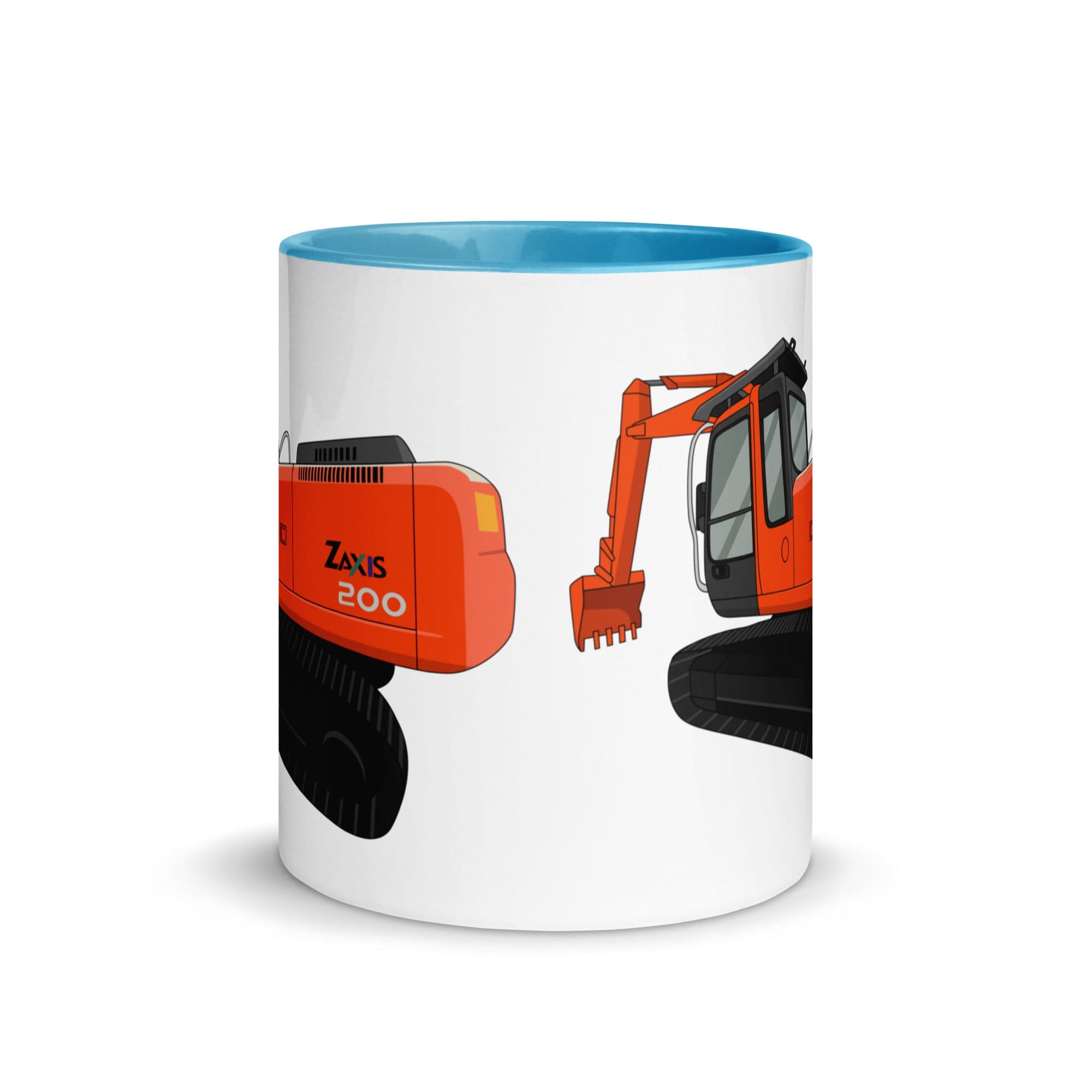 The Tractors Mugs Store Hitachi Zaxis 200 Mug with Color Inside Quality Farmers Merch