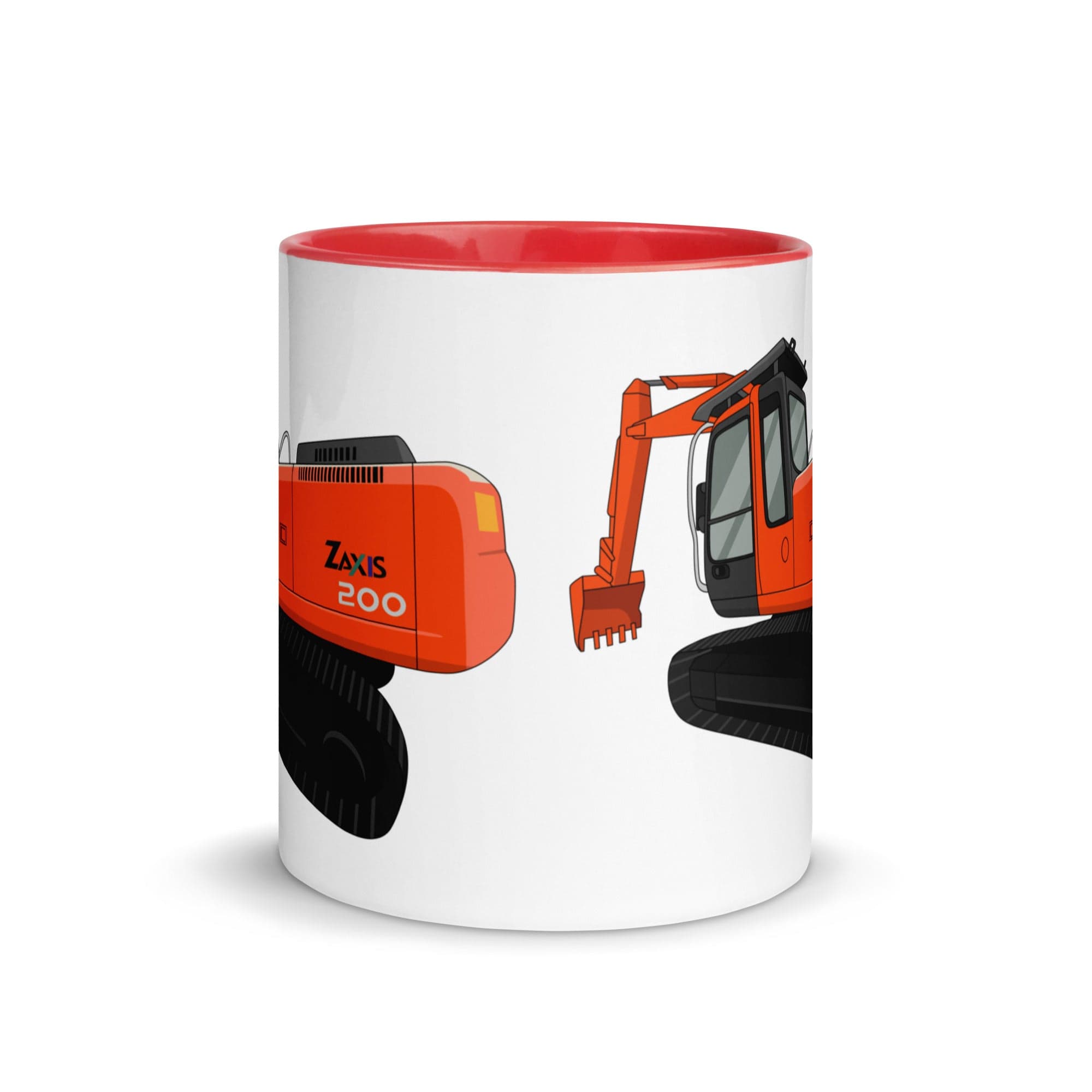 The Tractors Mugs Store Hitachi Zaxis 200 Mug with Color Inside Quality Farmers Merch