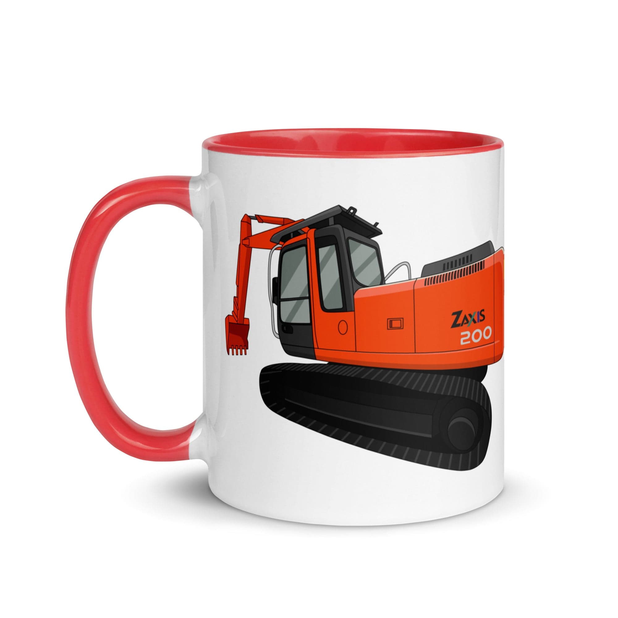 The Tractors Mugs Store Hitachi Zaxis 200 Mug with Color Inside Quality Farmers Merch