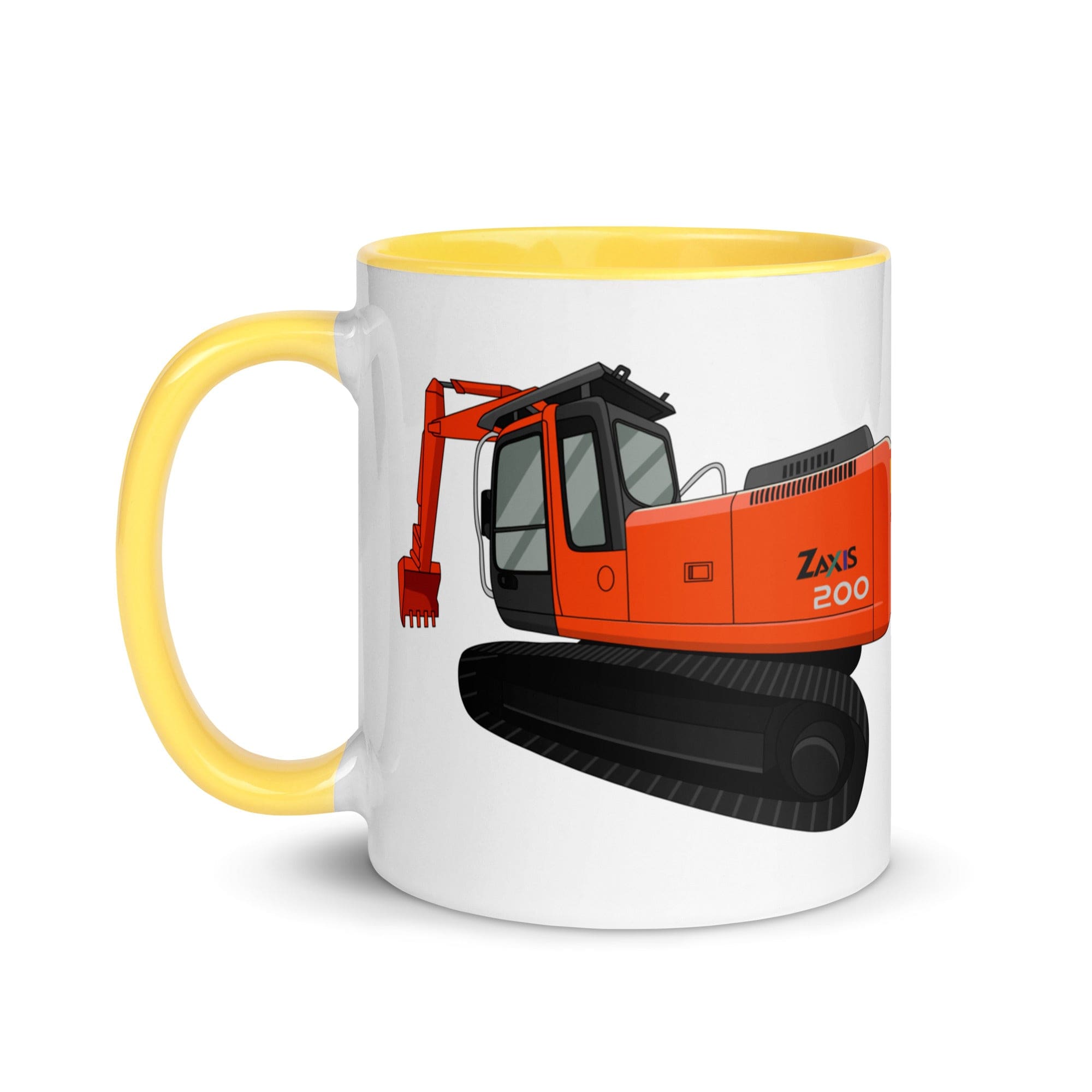 The Tractors Mugs Store Hitachi Zaxis 200 Mug with Color Inside Quality Farmers Merch
