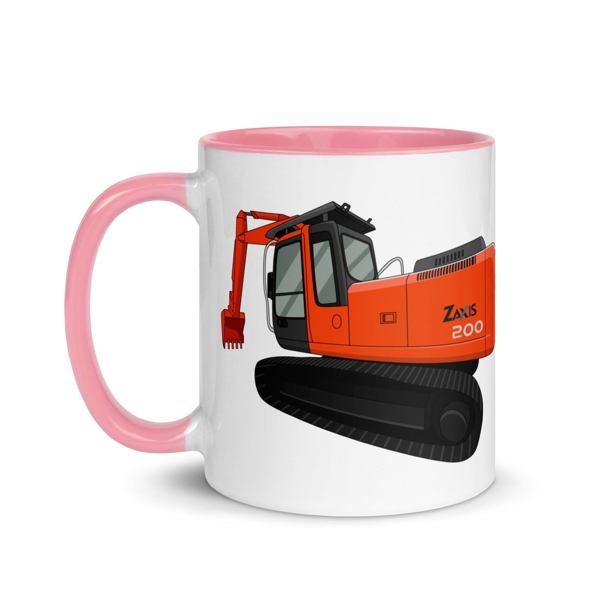 The Tractors Mugs Store Hitachi Zaxis 200 Mug with Color Inside Quality Farmers Merch