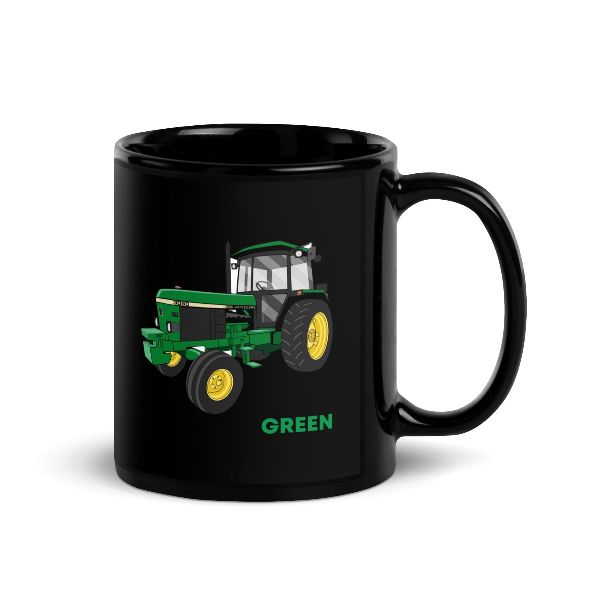 The Tractors Mugs Store If She Ain't Green Black Glossy Mug Quality Farmers Merch