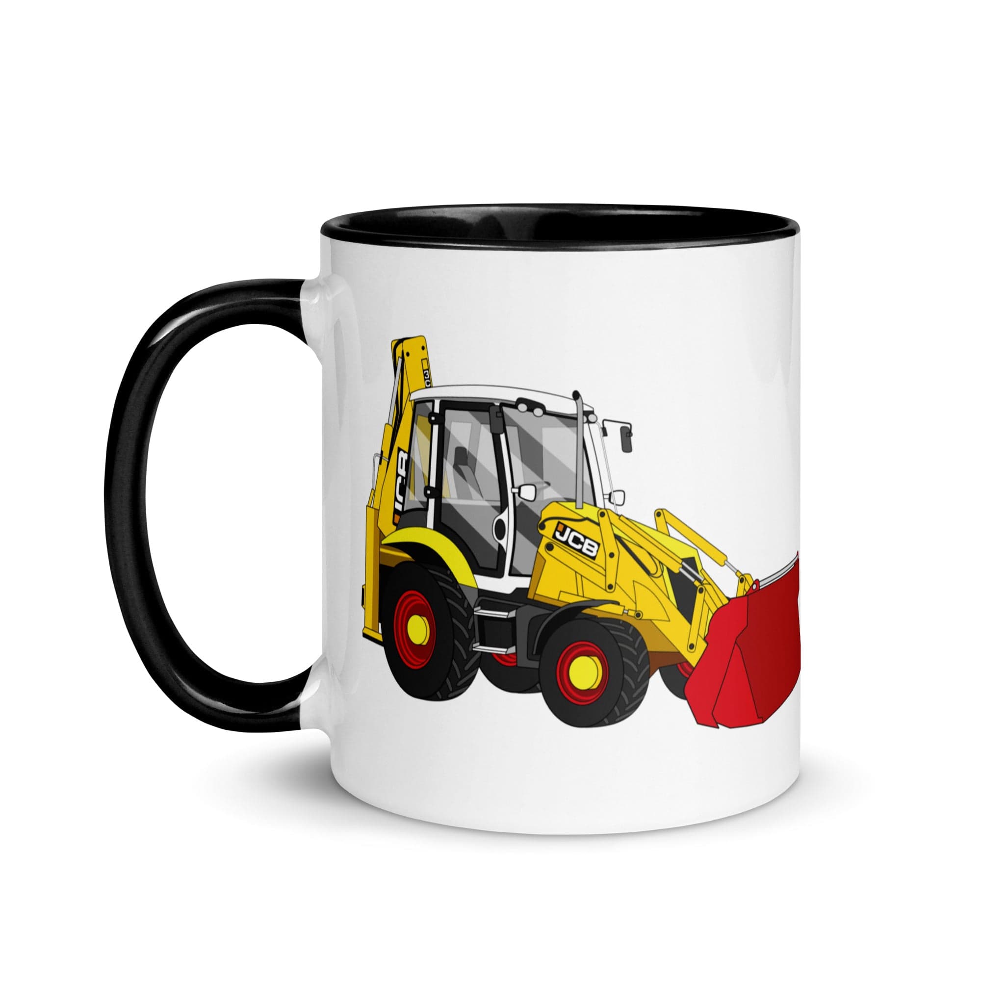 The Tractors Mugs Store JCB 3CX 70th Anniversary Edition Mug with Color Inside Quality Farmers Merch