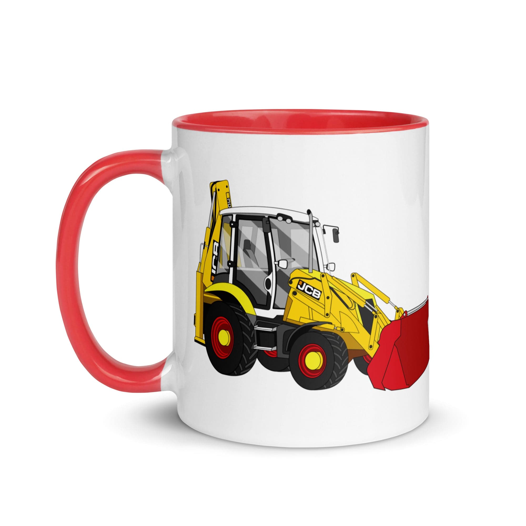 The Tractors Mugs Store JCB 3CX 70th Anniversary Edition Mug with Color Inside Quality Farmers Merch