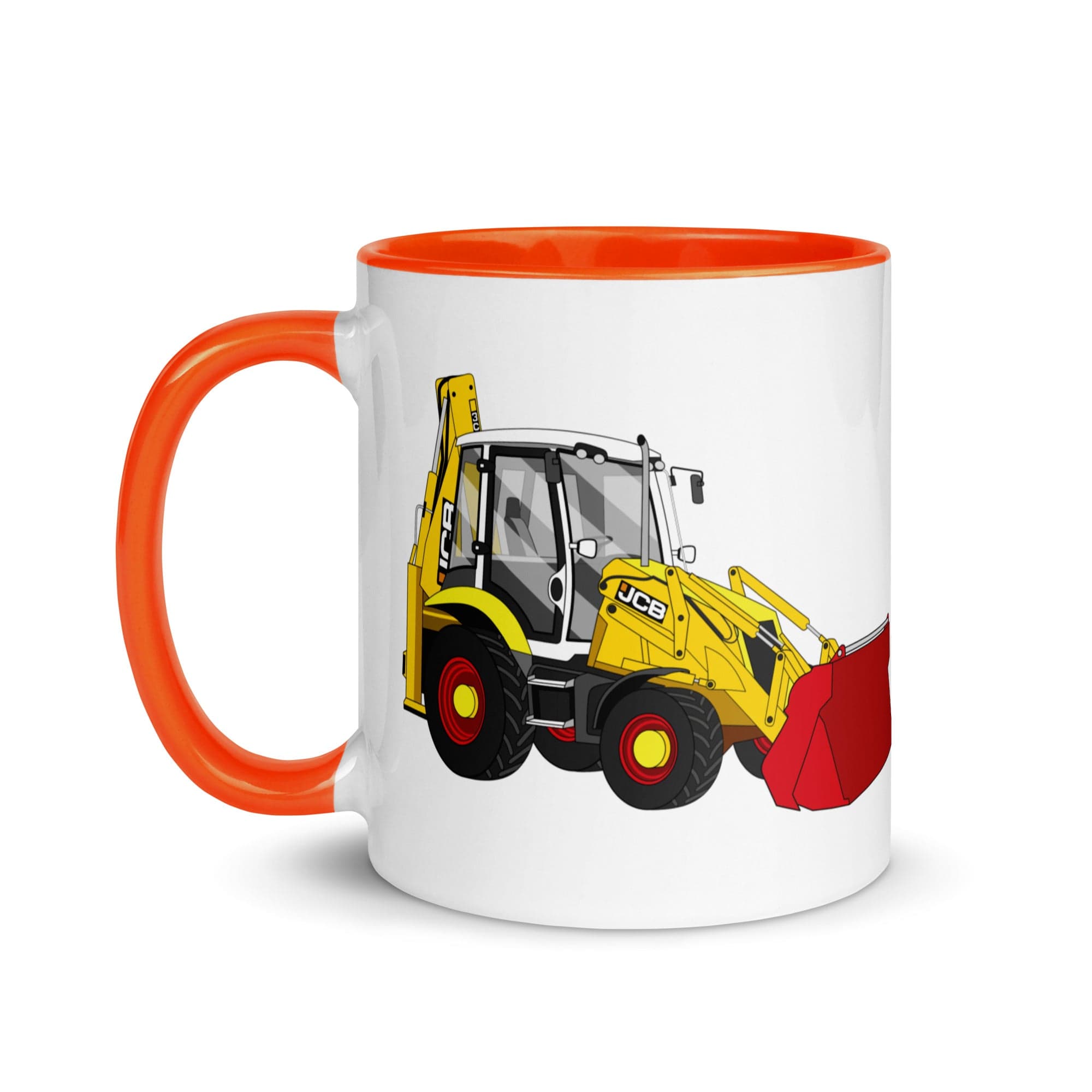 The Tractors Mugs Store JCB 3CX 70th Anniversary Edition Mug with Color Inside Quality Farmers Merch