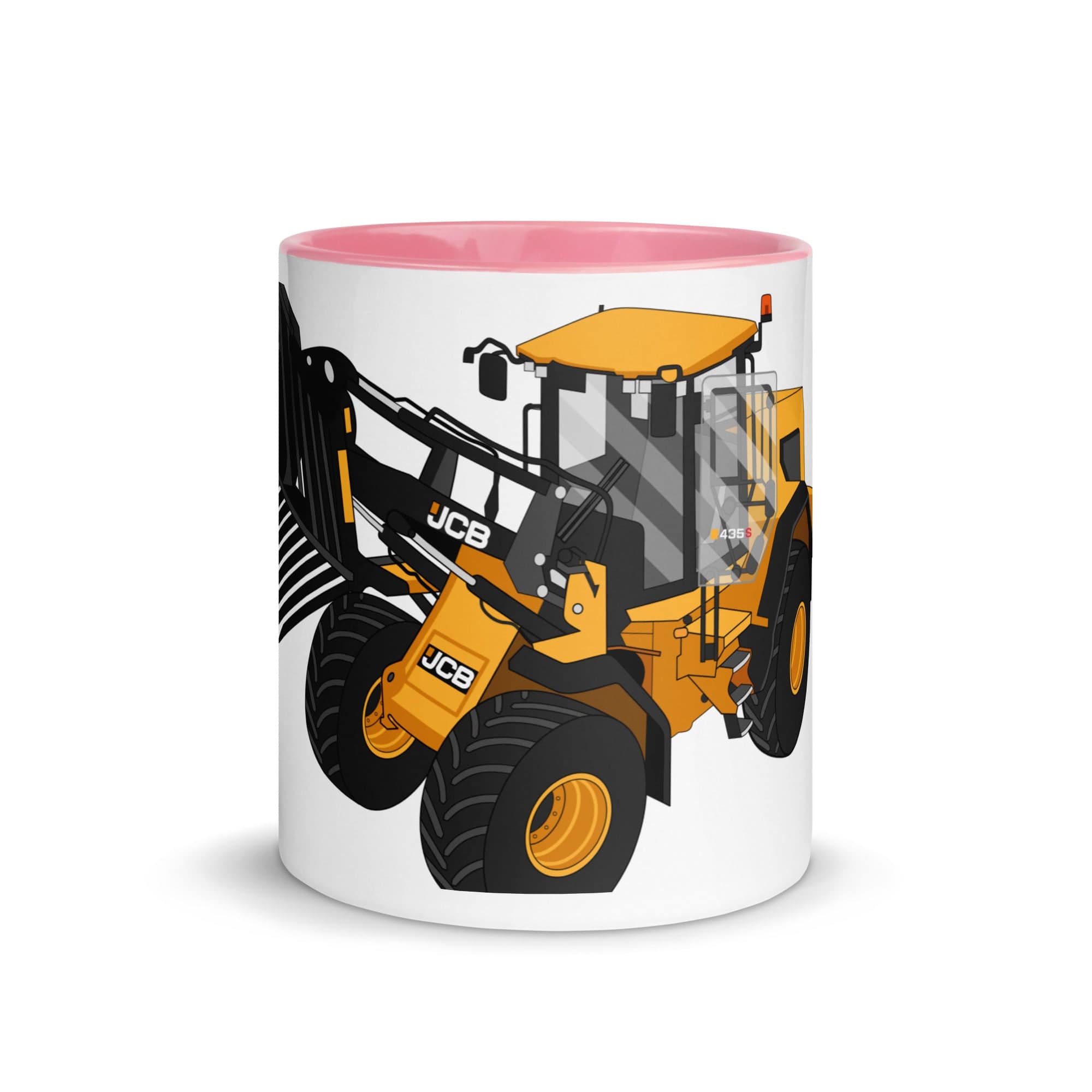 The Tractors Mugs Store JCB 435 S Farm Master 2.0 Mug with Color Inside Quality Farmers Merch