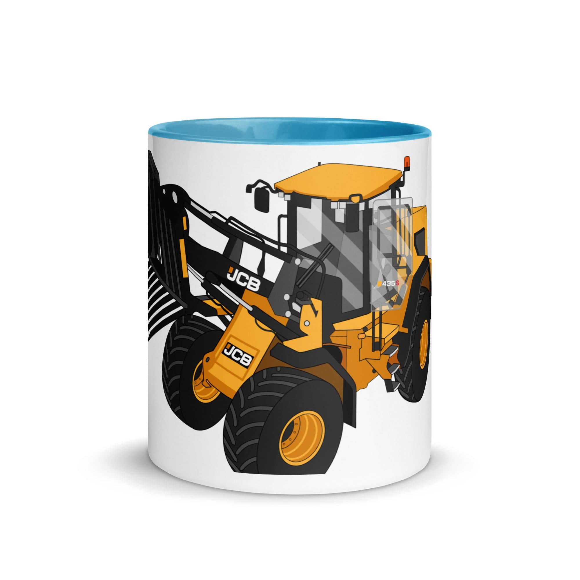 The Tractors Mugs Store JCB 435 S Farm Master 2.0 Mug with Color Inside Quality Farmers Merch