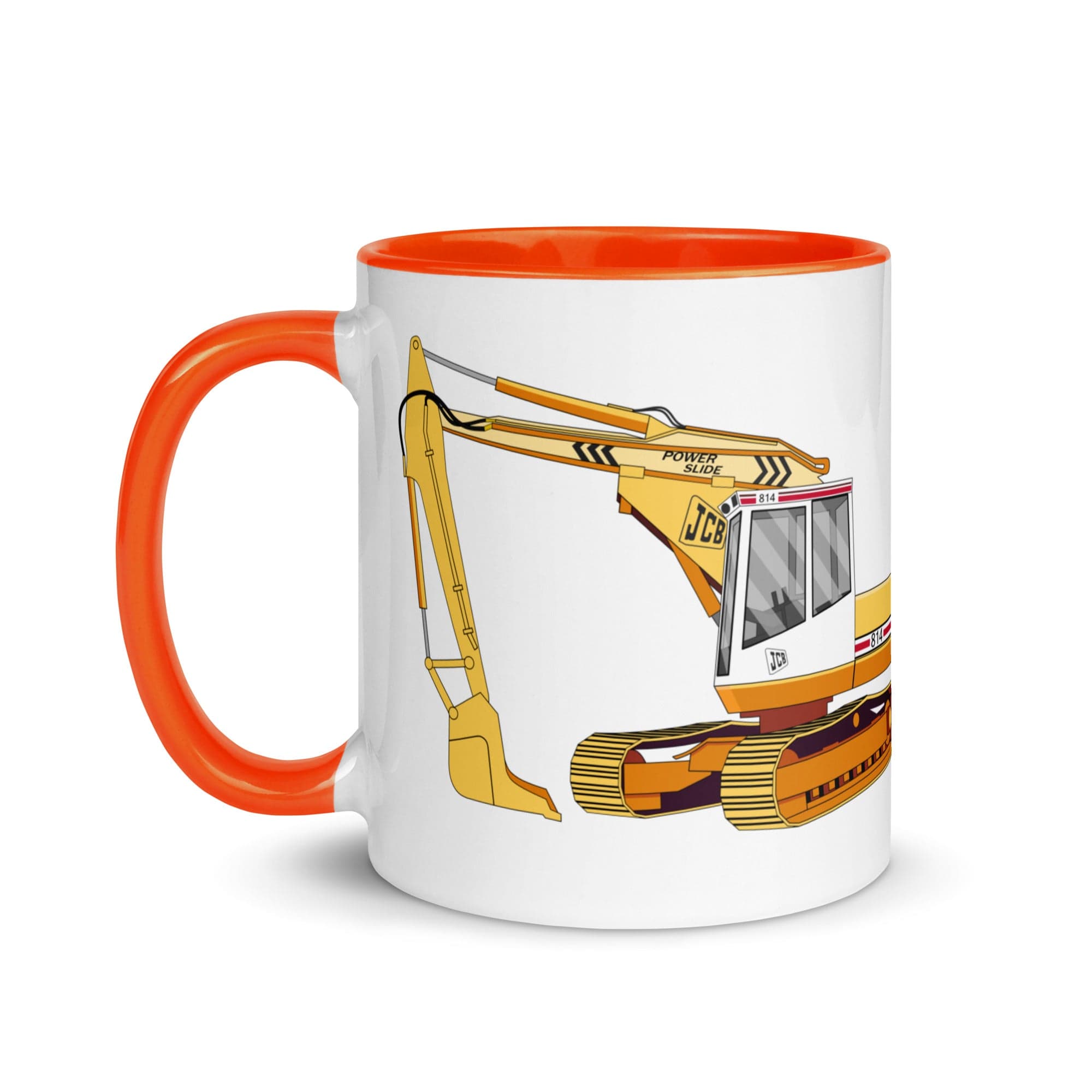 The Tractors Mugs Store JCB 814 Super Mug with Color Inside Quality Farmers Merch