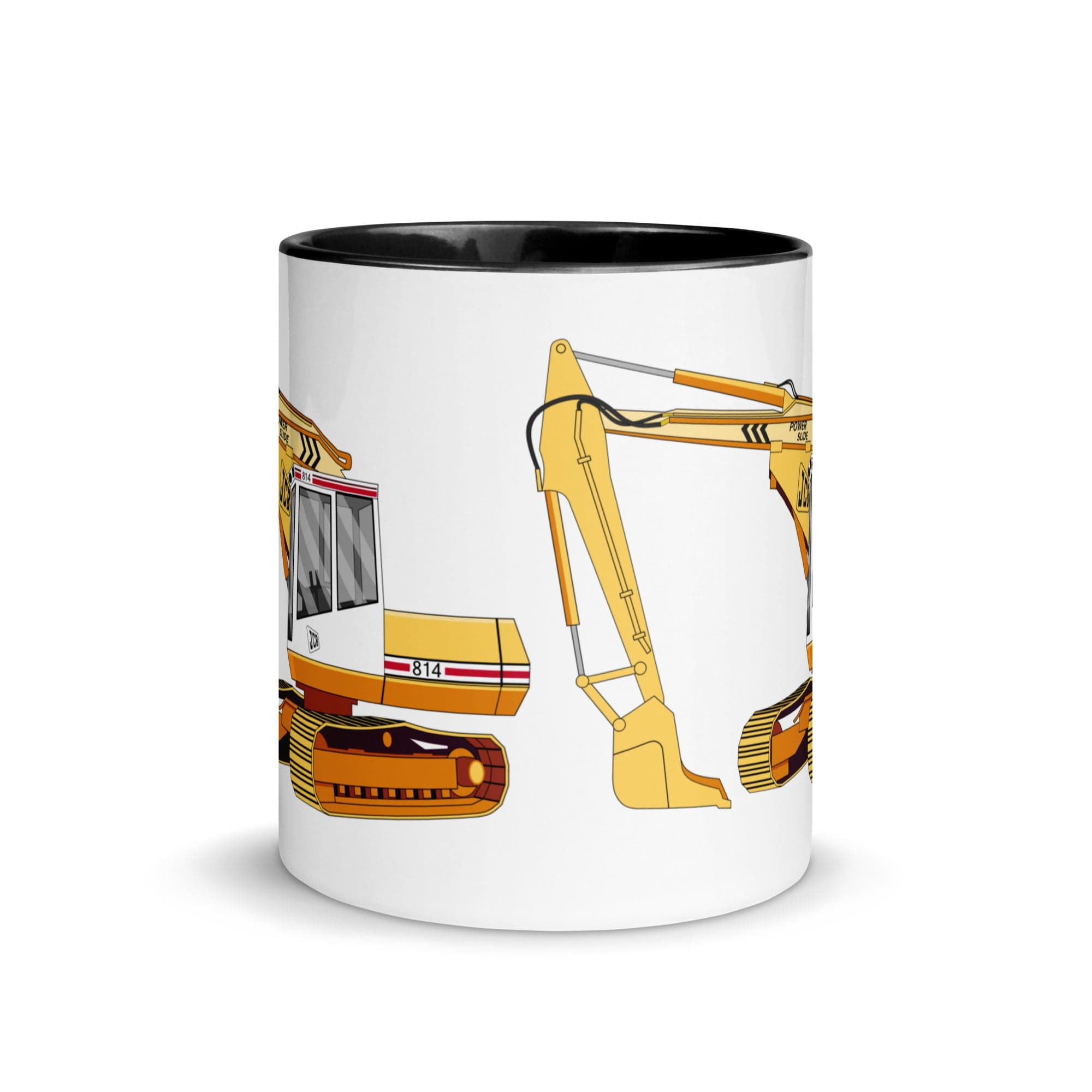 The Tractors Mugs Store JCB 814 Super Mug with Color Inside Quality Farmers Merch