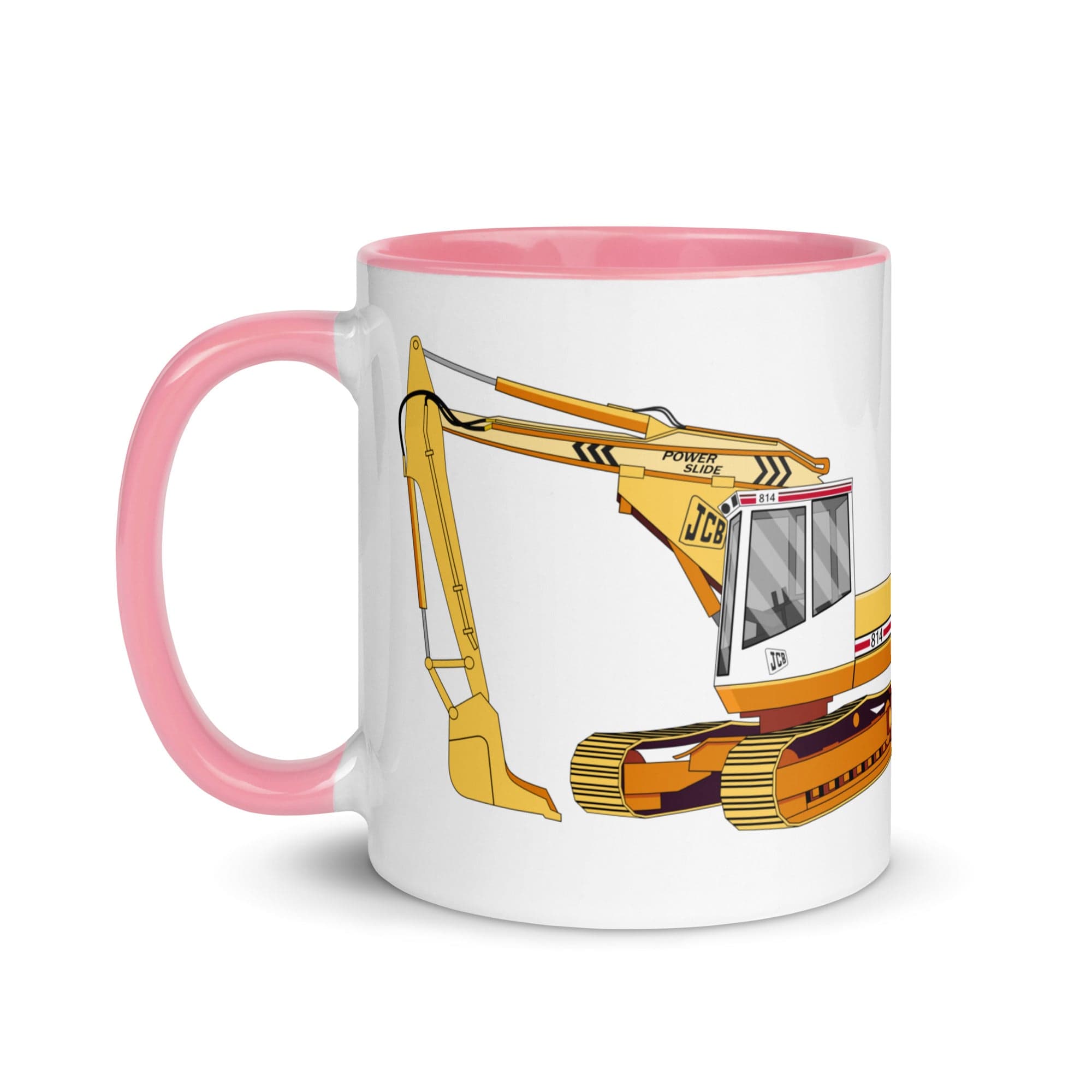 The Tractors Mugs Store JCB 814 Super Mug with Color Inside Quality Farmers Merch