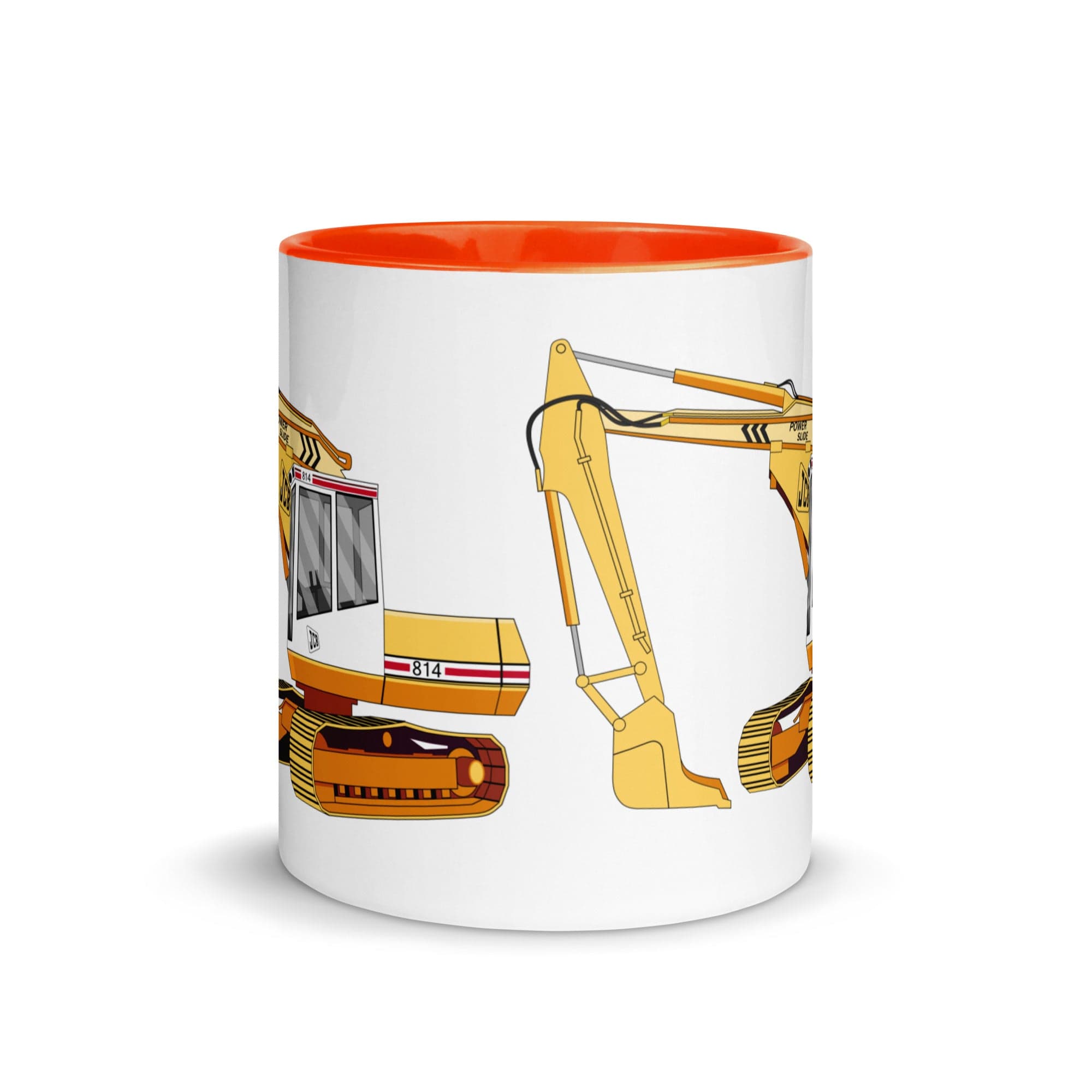 The Tractors Mugs Store JCB 814 Super Mug with Color Inside Quality Farmers Merch