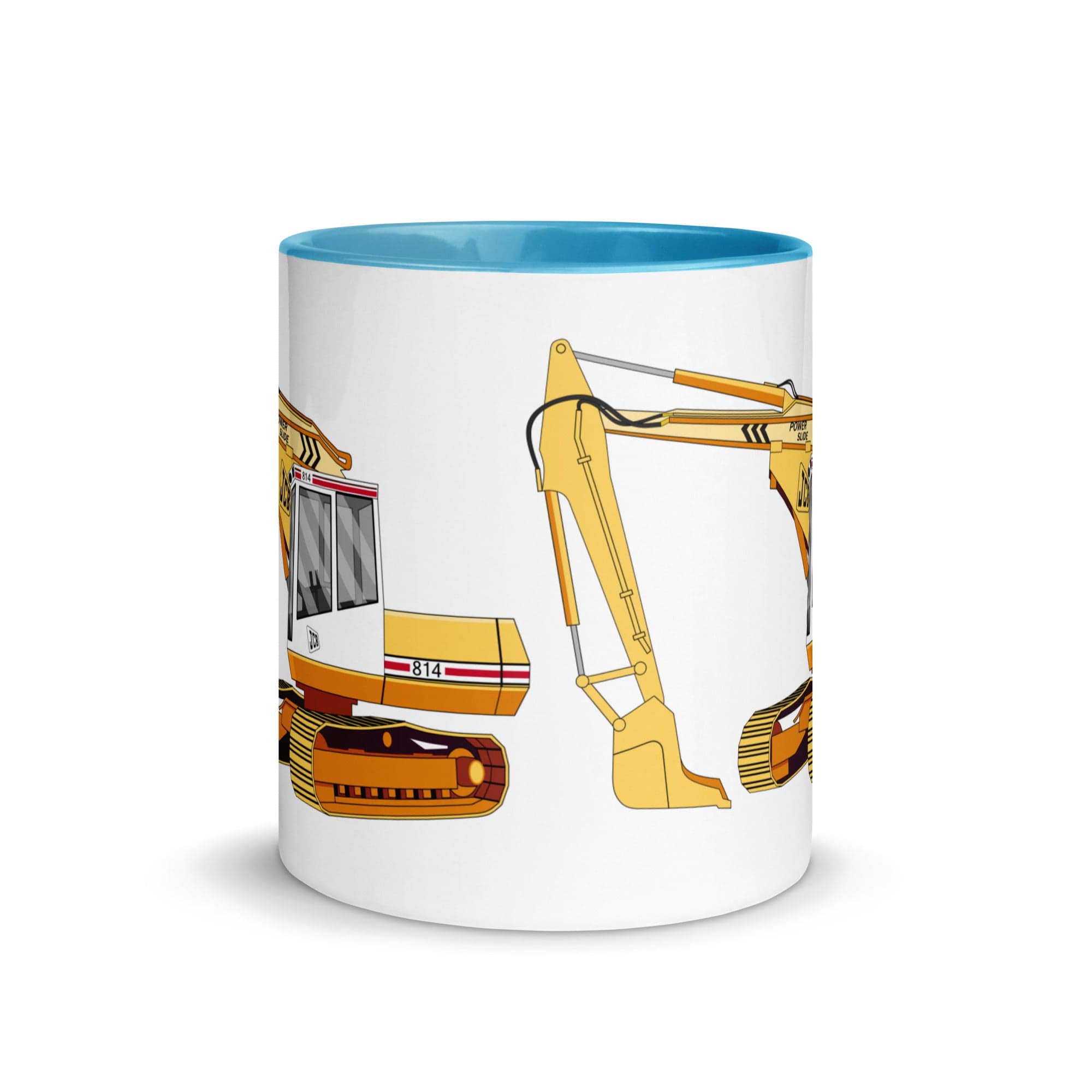 The Tractors Mugs Store JCB 814 Super Mug with Color Inside Quality Farmers Merch