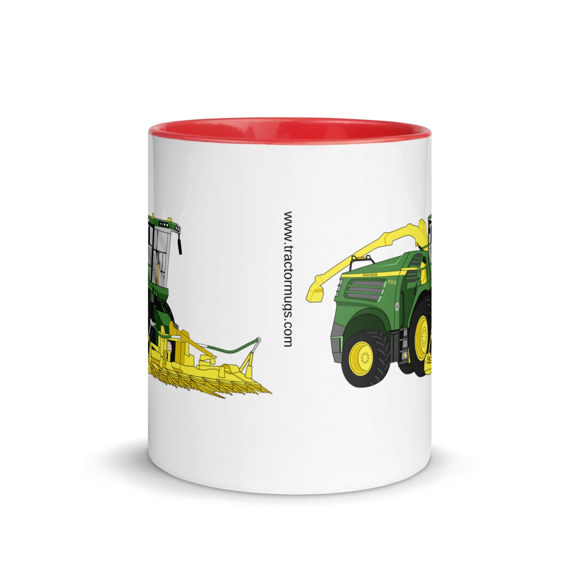 The Tractors Mugs Store John Deere 8500i Forage Harvester Mug with Color Inside Quality Farmers Merch
