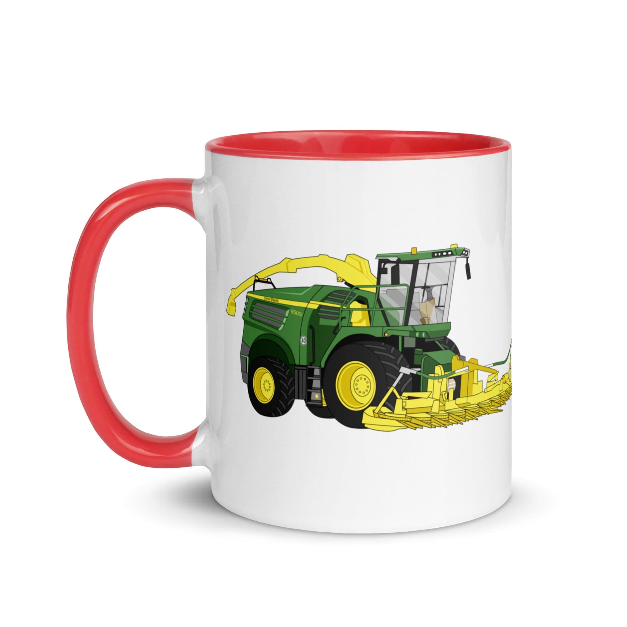 The Tractors Mugs Store John Deere 8500i Forage Harvester Mug with Color Inside Quality Farmers Merch