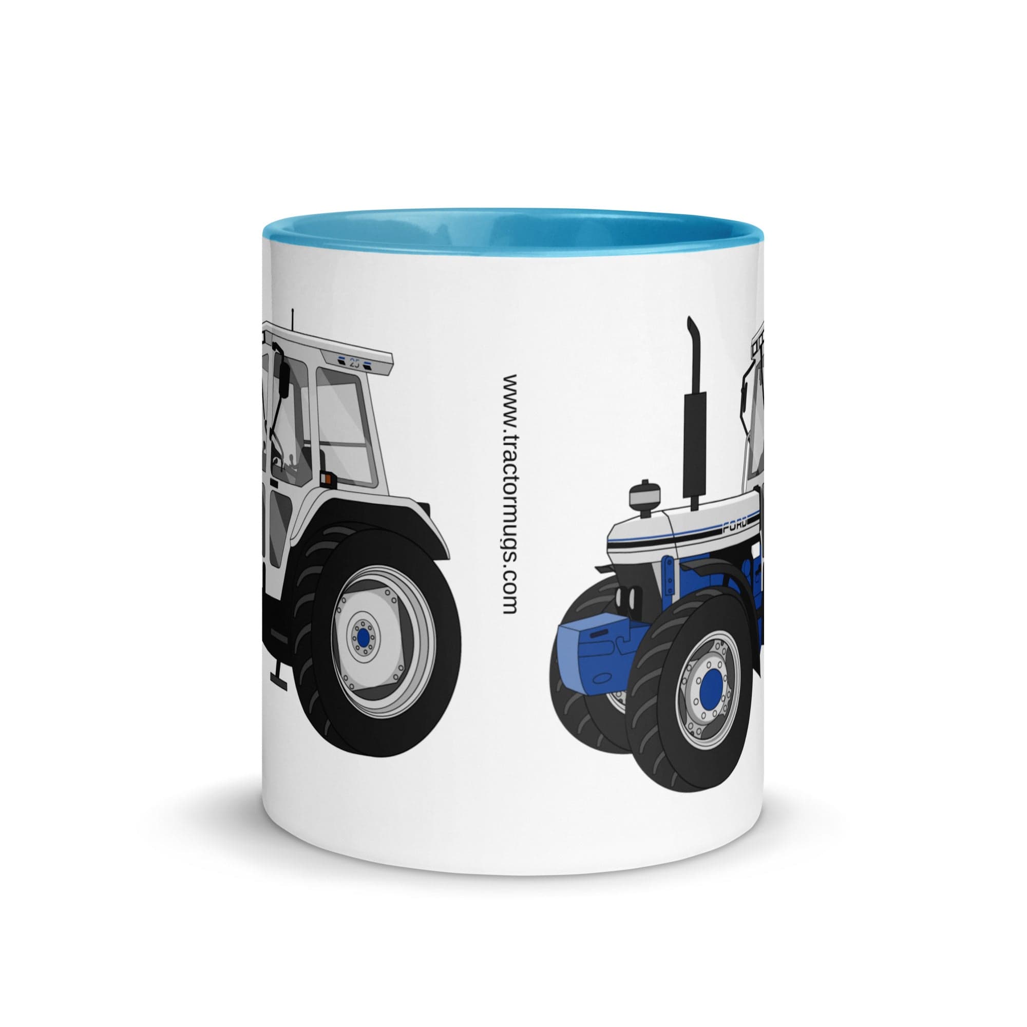 The Tractors Mugs Store Ford 7810 Jubilee Edition SilverTractor Mug with Color Inside Quality Farmers Merch