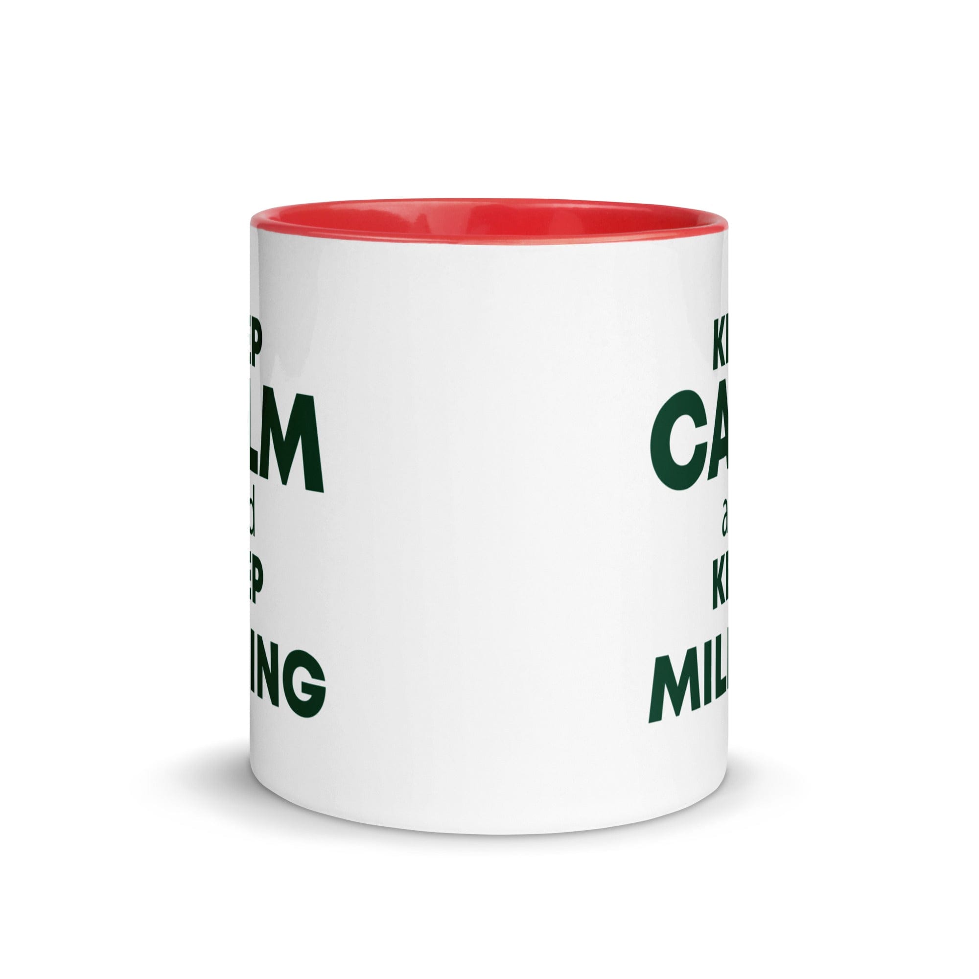 The Tractors Mugs Store KEEP CALM and KEEP MILKING Mug with Color Inside Quality Farmers Merch