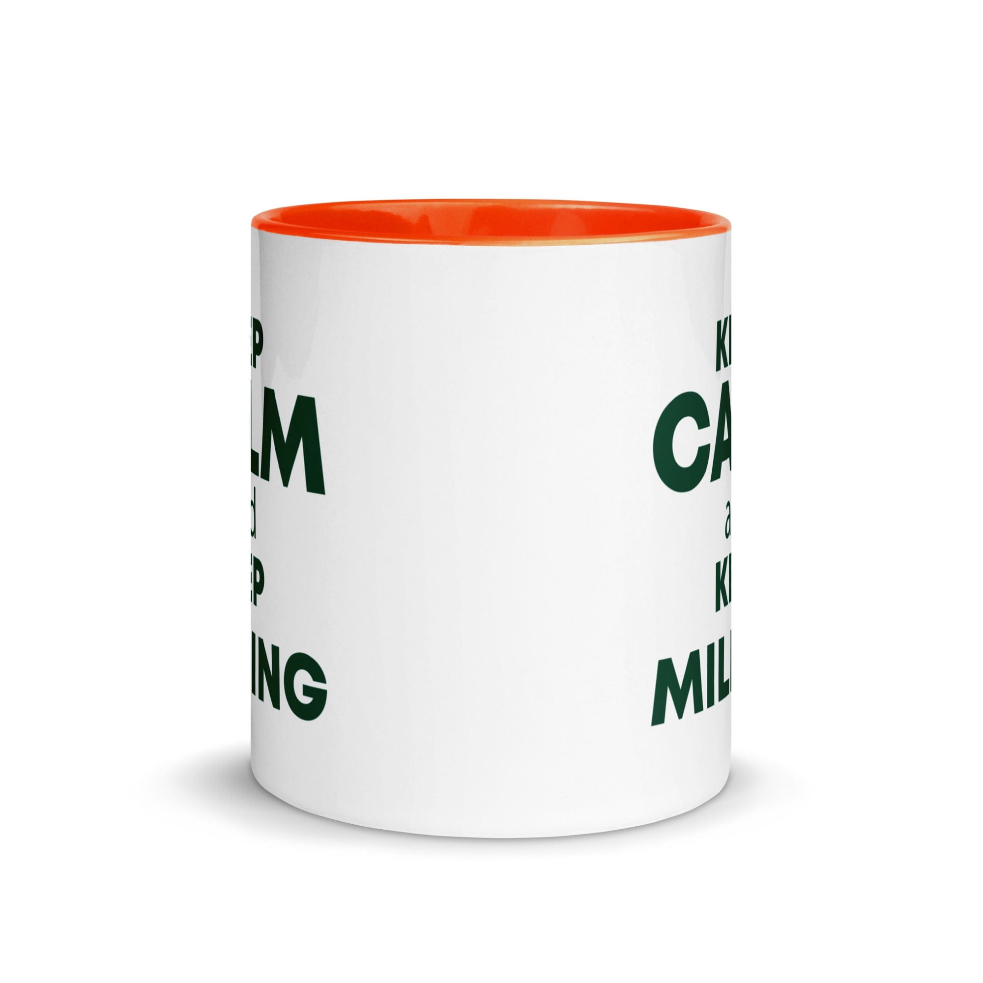 The Tractors Mugs Store KEEP CALM and KEEP MILKING Mug with Color Inside Quality Farmers Merch