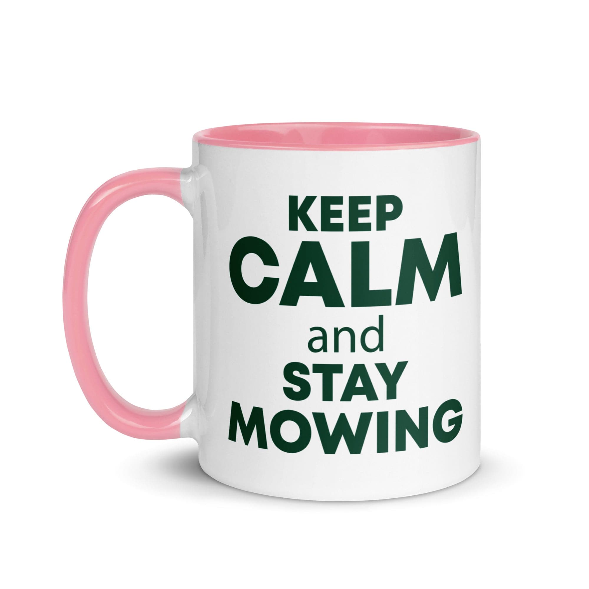 The Tractors Mugs Store KEEP CALM and STAY MOWING Mug with Color Inside Quality Farmers Merch