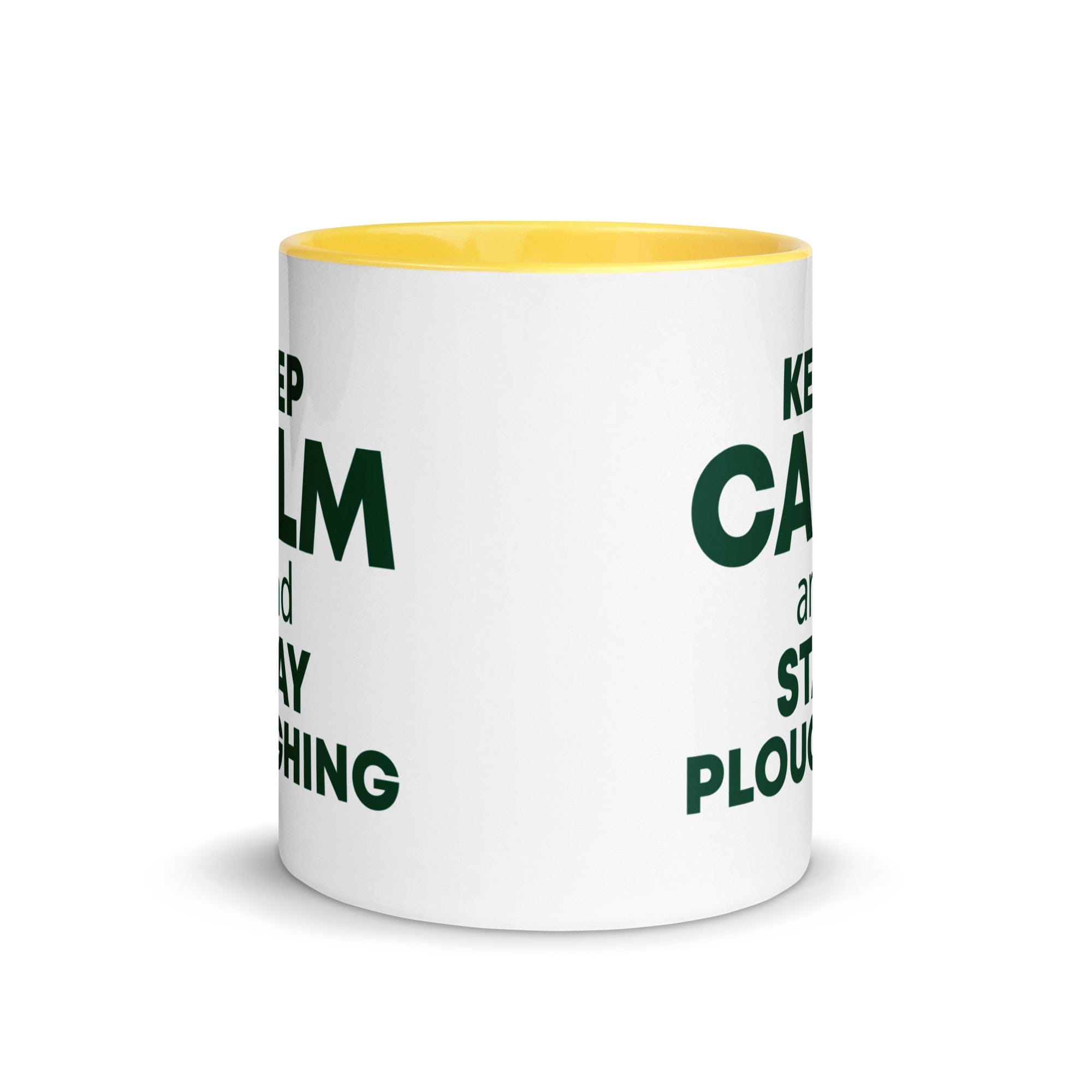 The Tractors Mugs Store KEEP CALM and STAY PLOUGHING Mug with Color Inside Quality Farmers Merch