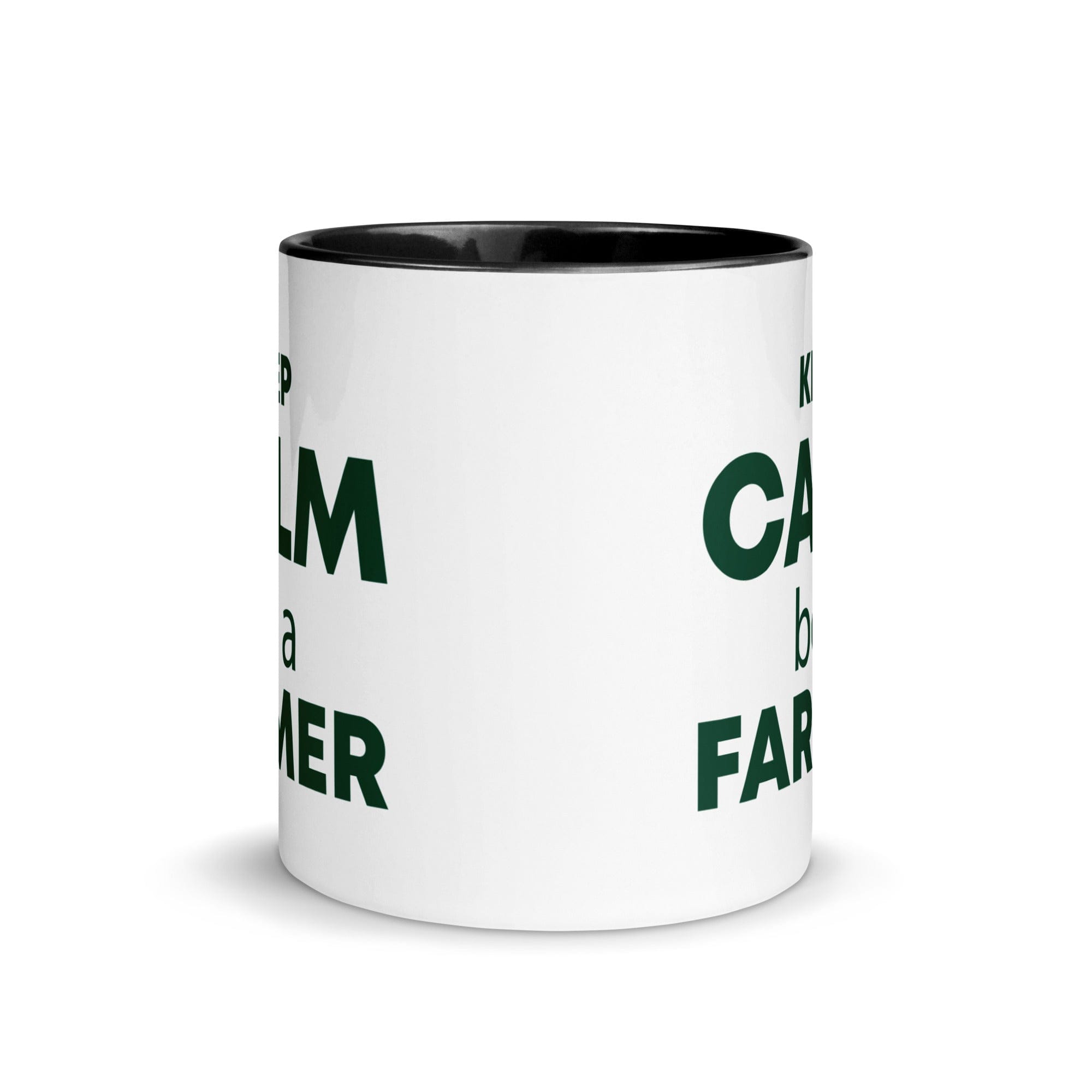 The Tractors Mugs Store KEEP CALM be a FARMER Mug with Color Inside Quality Farmers Merch