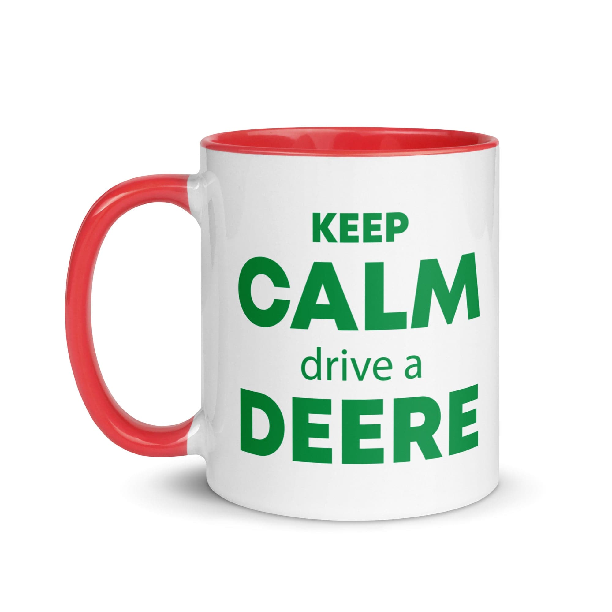 The Tractors Mugs Store KEEP CALM drive a DEERE Mug with Color Inside Quality Farmers Merch