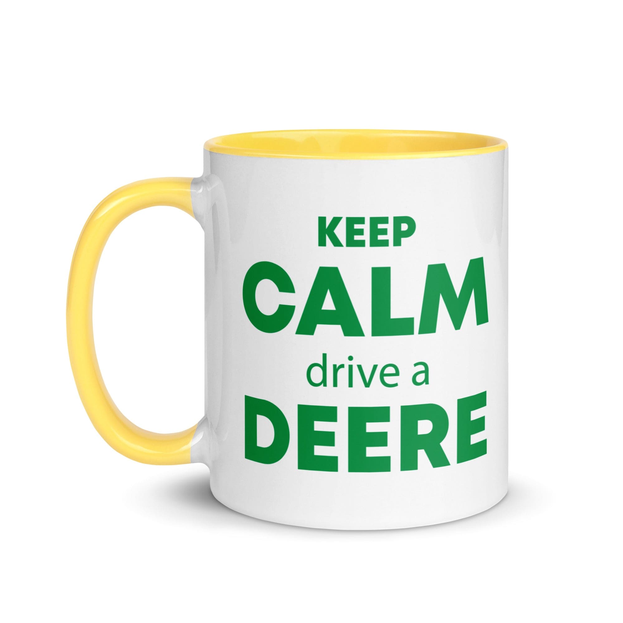 The Tractors Mugs Store KEEP CALM drive a DEERE Mug with Color Inside Quality Farmers Merch