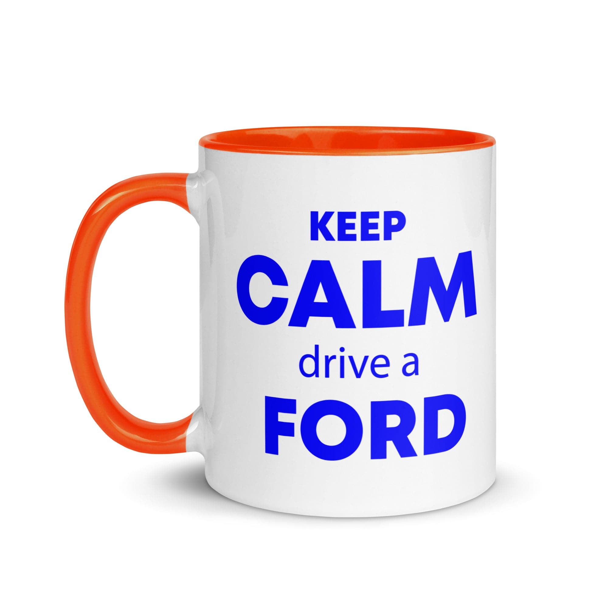 The Tractors Mugs Store KEEP CALM drive a FORD Mug with Color Inside Quality Farmers Merch