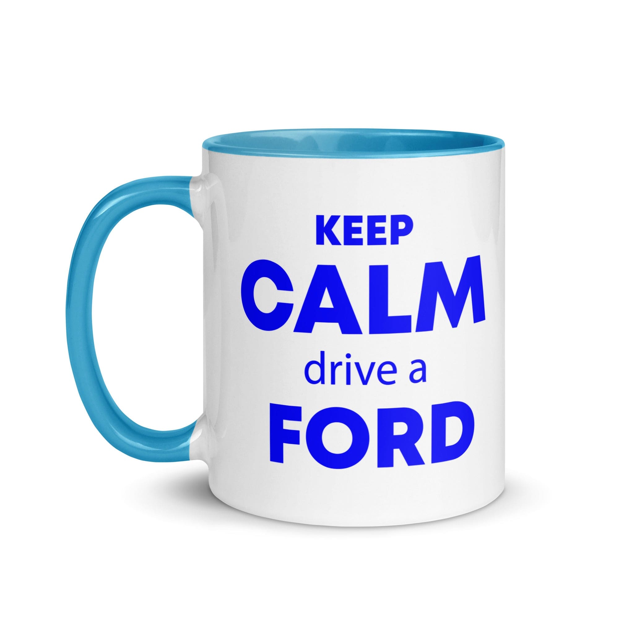 The Tractors Mugs Store KEEP CALM drive a FORD Mug with Color Inside Quality Farmers Merch